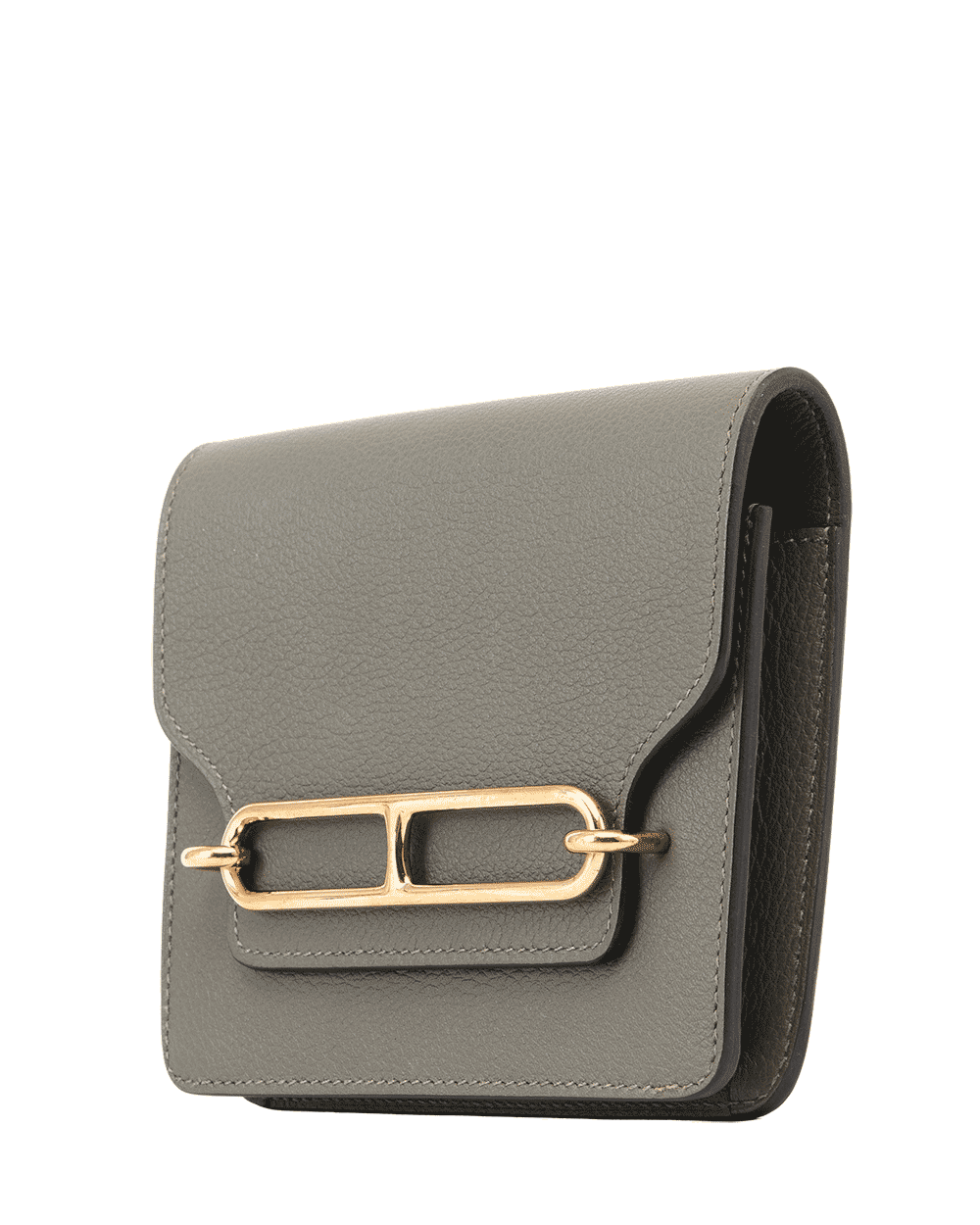 74 HERMES ROULIS SLIM WALLET ETAIN GHW U AM 007 0967