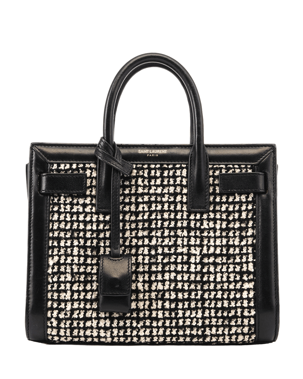 75 YSL SAC DE JOUR NANO BLACK TWEED & CALF GHW 1200