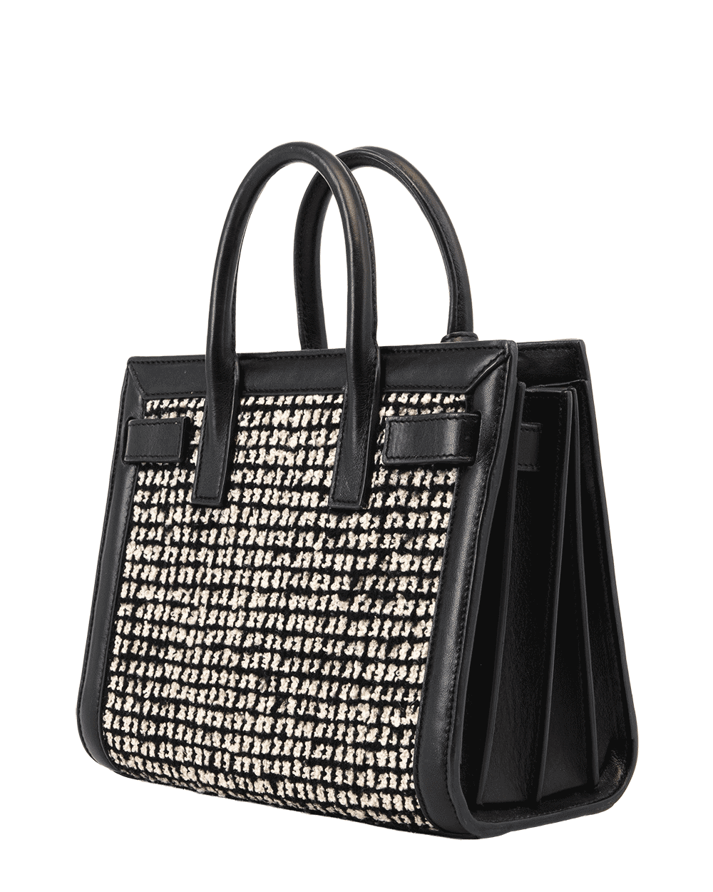 75 YSL SAC DE JOUR NANO BLACK TWEED & CALF GHW 1202