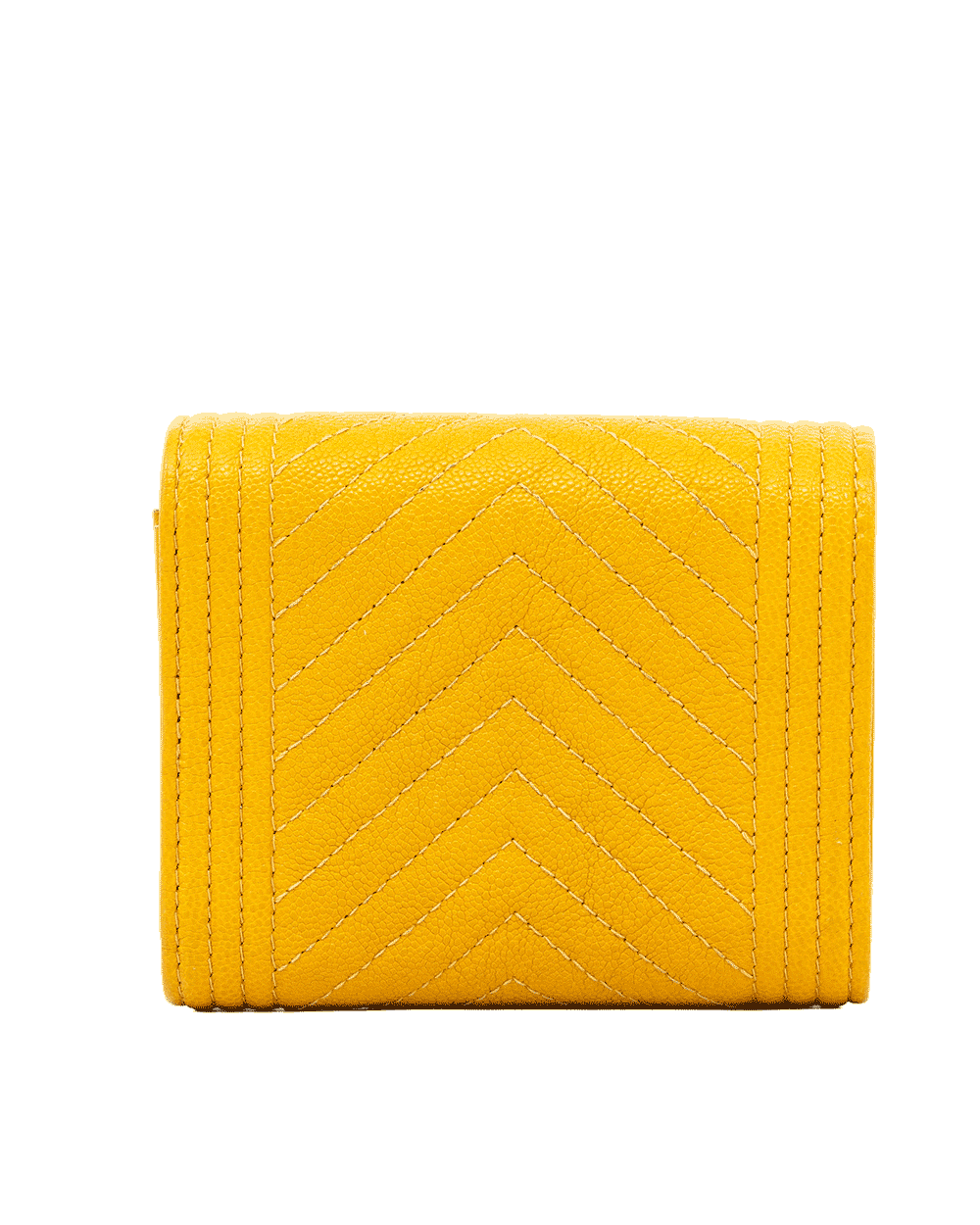 77 CHANEL TRI FOLD WALLET SHORT YELLOW CAVIAR GHW 28355695 1814