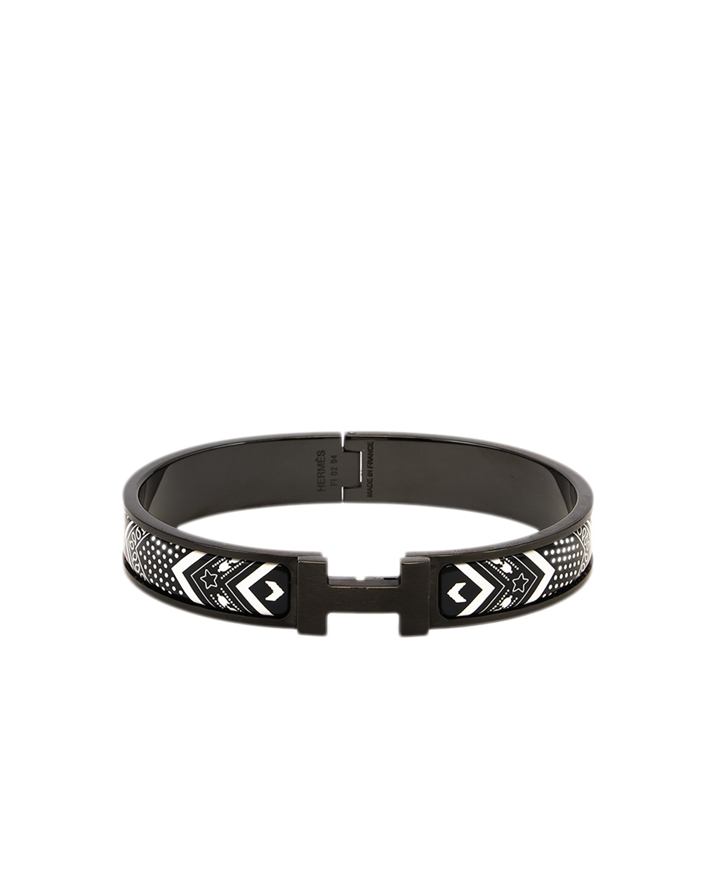 7HERMES CLIC HH CHEVAL MIRAGE BRACELET T6 SO BLACK BHW FI 02 94 1227