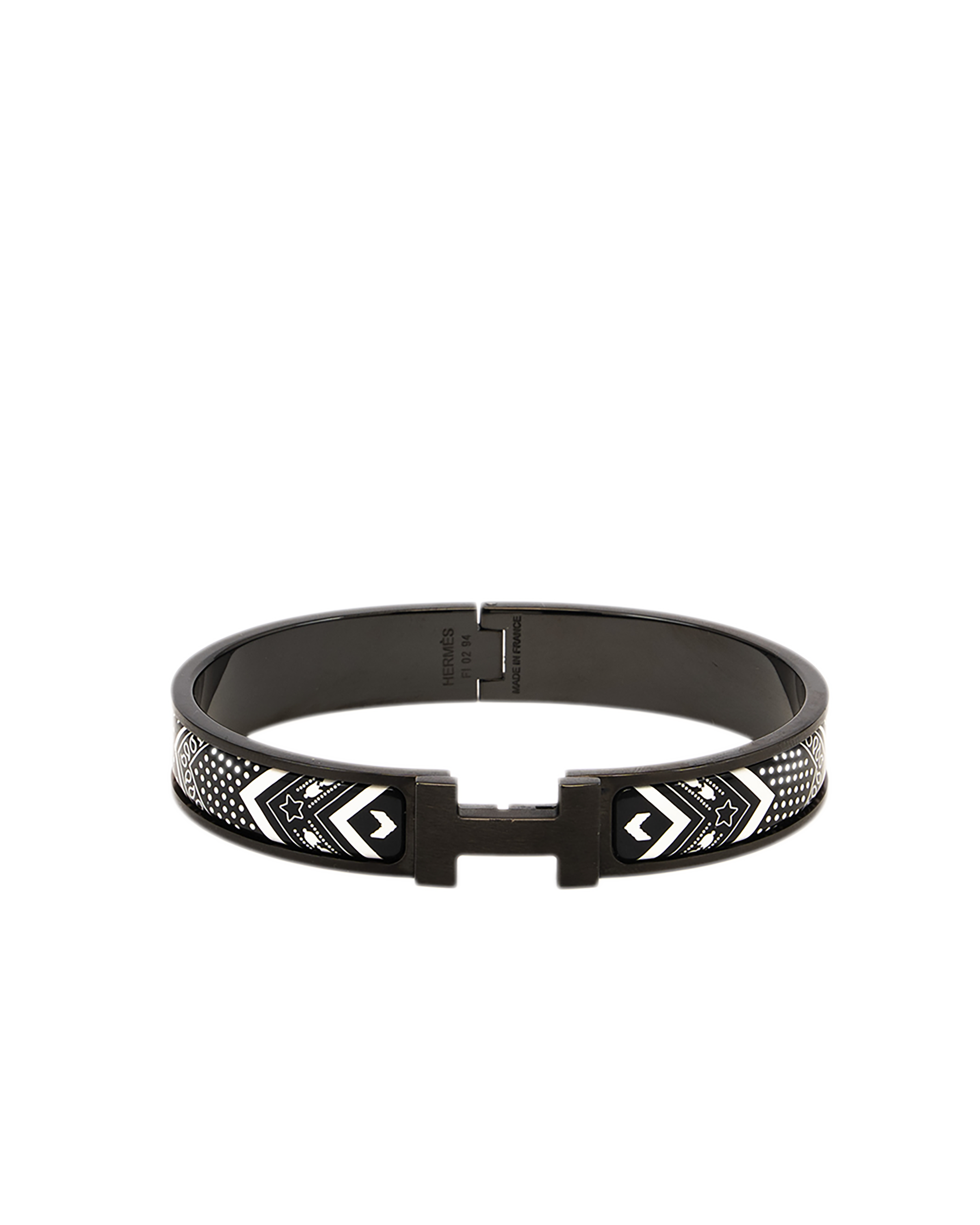 7HERMES CLIC HH CHEVAL MIRAGE BRACELET T6 SO BLACK BHW FI 02 94 1227