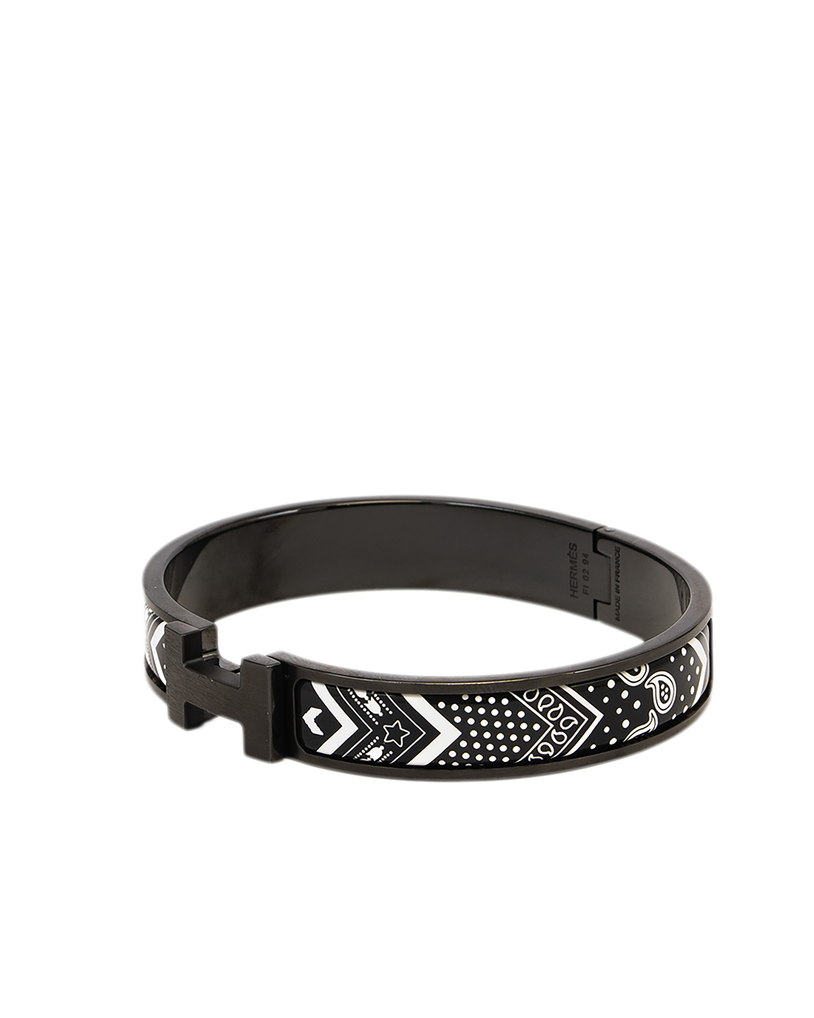 7HERMES CLIC HH CHEVAL MIRAGE BRACELET T6 SO BLACK BHW FI 02 94 1228