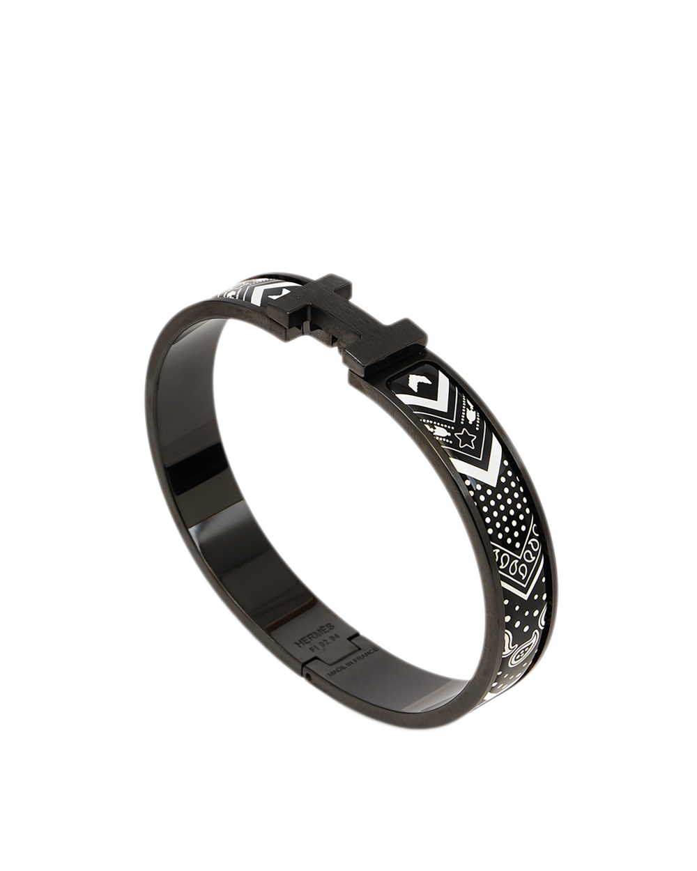 7HERMES CLIC HH CHEVAL MIRAGE BRACELET T6 SO BLACK BHW FI 02 94 1235