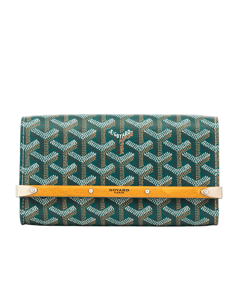 8 GOYARD MONTE CARLO CASE MINI GREEN CANVAS GHW LAR020226 0924
