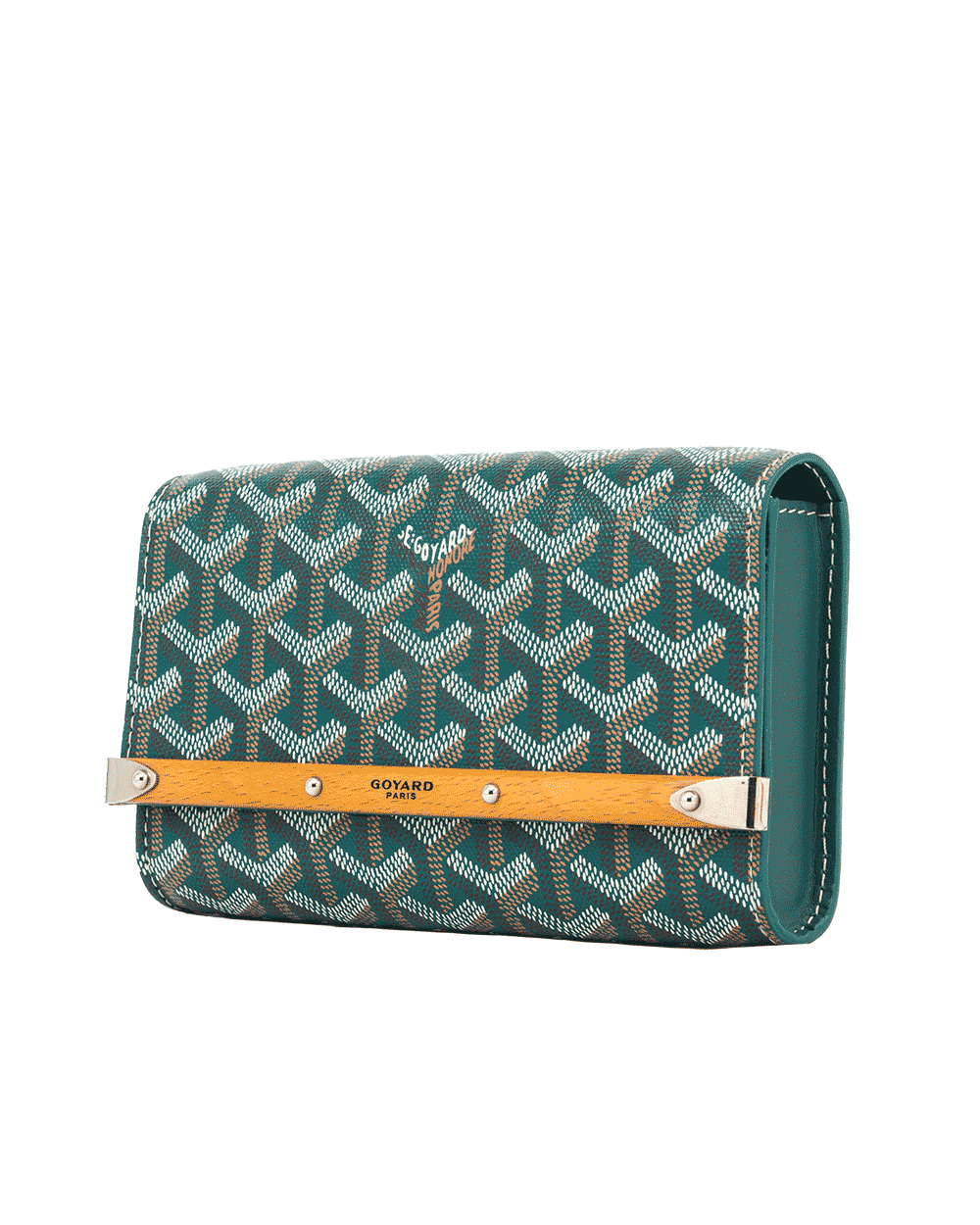 8 GOYARD MONTE CARLO CASE MINI GREEN CANVAS GHW LAR020226 0925