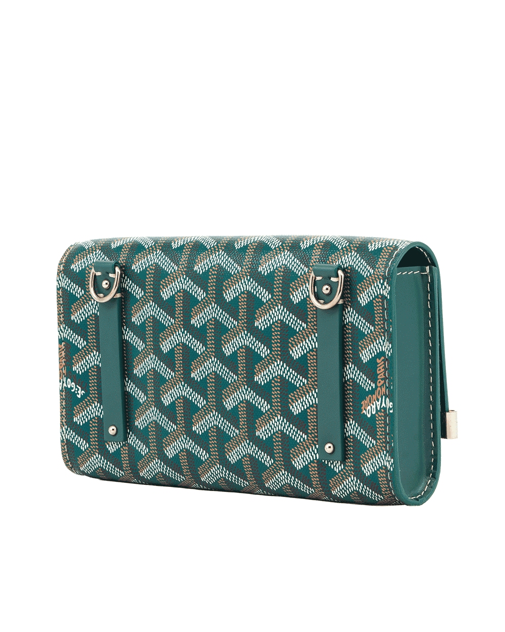 8 GOYARD MONTE CARLO CASE MINI GREEN CANVAS GHW LAR020226 0926