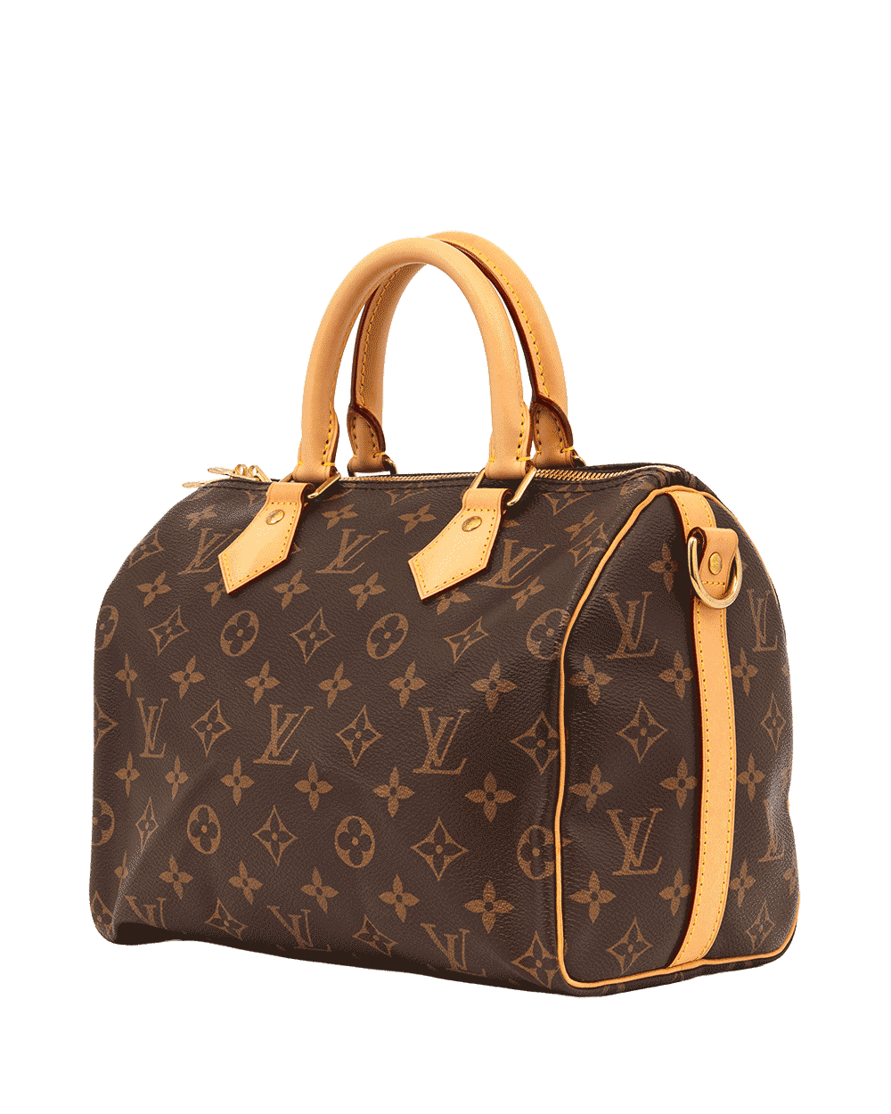 80 LV SPEEDY BAND 25 BROWN MONOGRAM CANVAS GHW MICROCHIP 1408