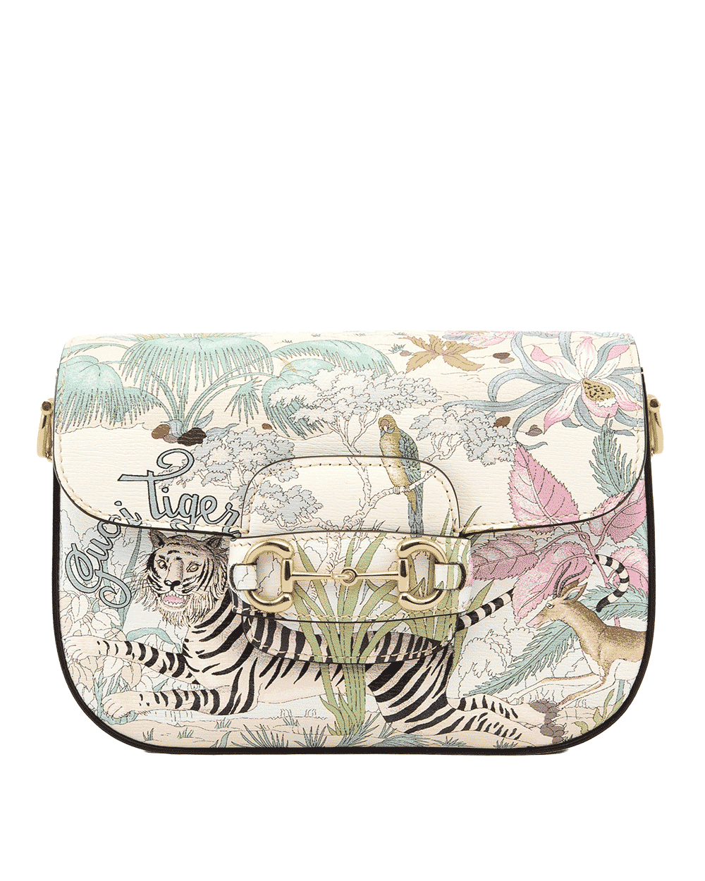 81 GUCCI HORSEBIT 1955 TIGR SAVANAH WEB MINI MULTI COLOR CALF GHW 677266 498879 0646
