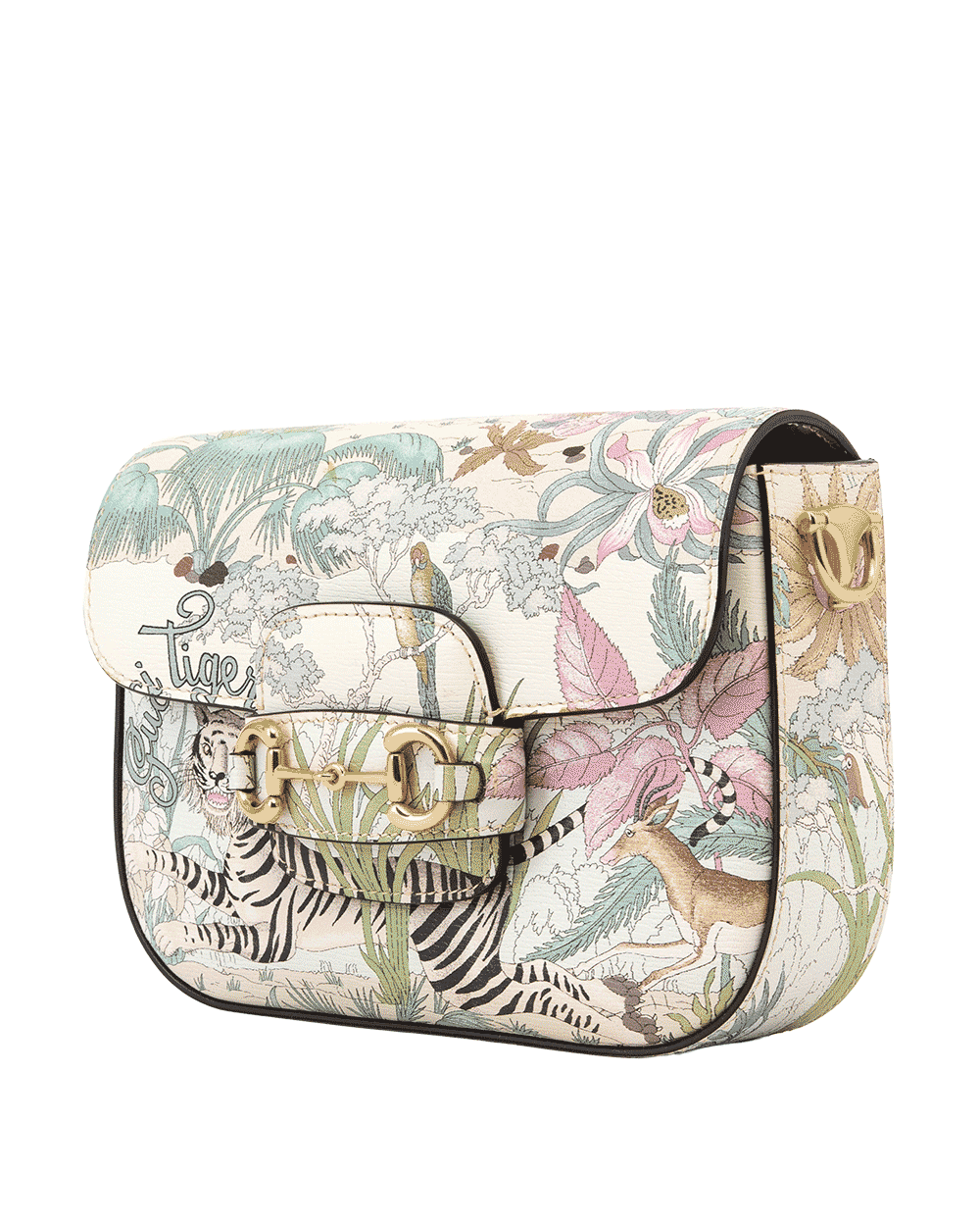 81 GUCCI HORSEBIT 1955 TIGR SAVANAH WEB MINI MULTI COLOR CALF GHW 677266 498879 0647