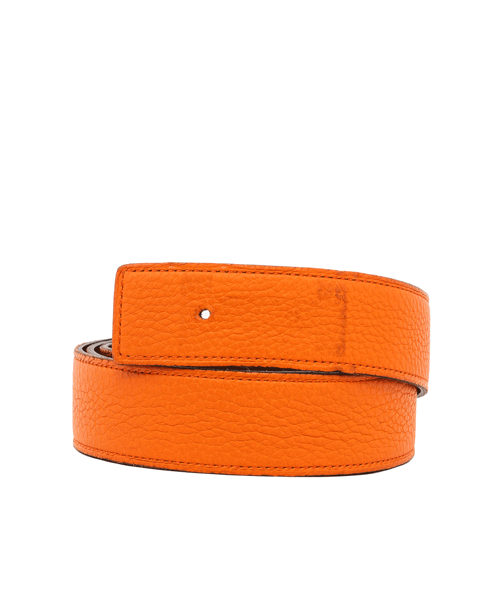 85 HERMES BELT 32 MM 90 ORANGE H NOIR L SQ C 1682