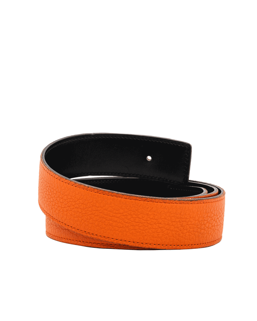85 HERMES BELT 32 MM 90 ORANGE H NOIR L SQ C 1683