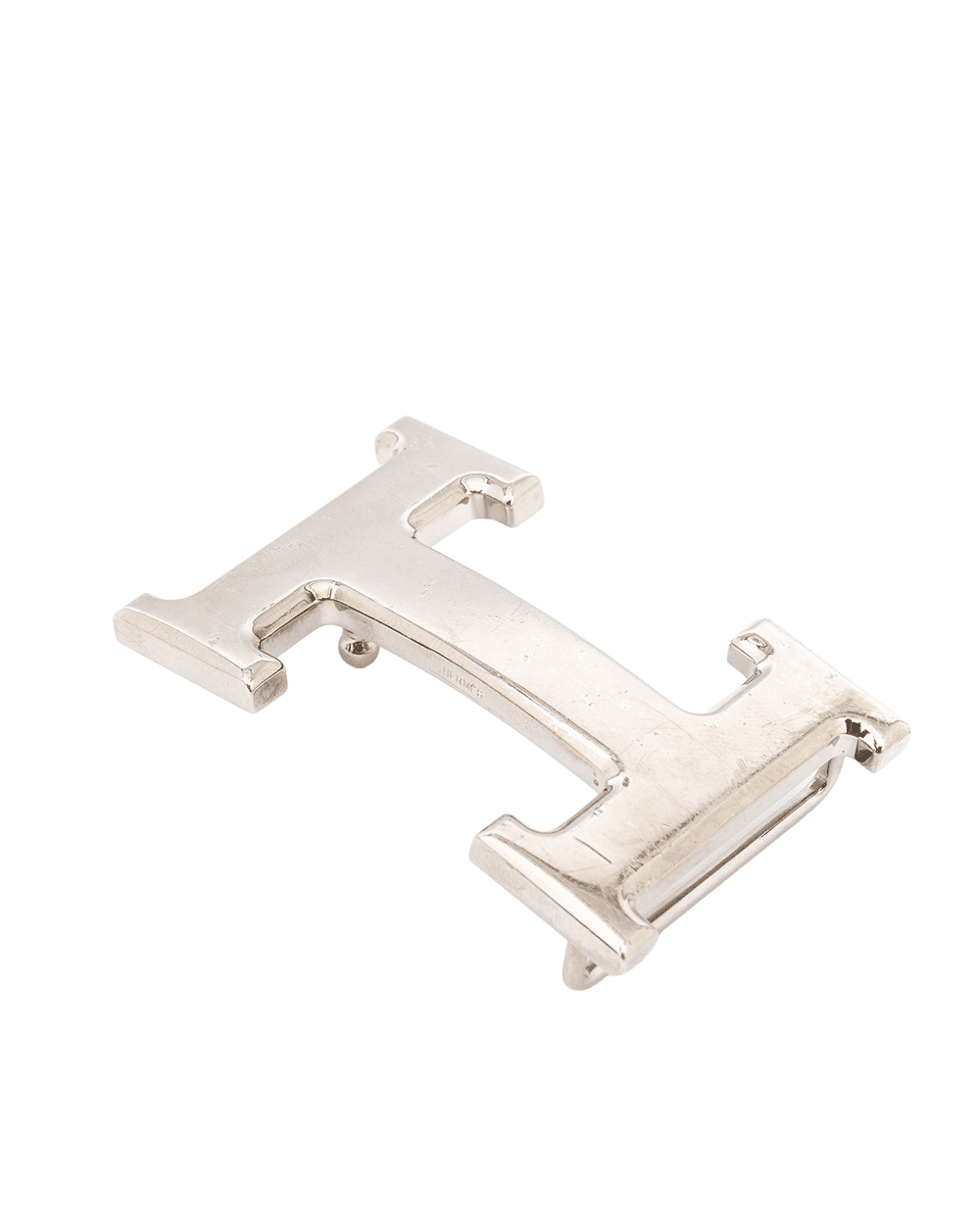 86 HERMES BUCKLE H SILVER 1694