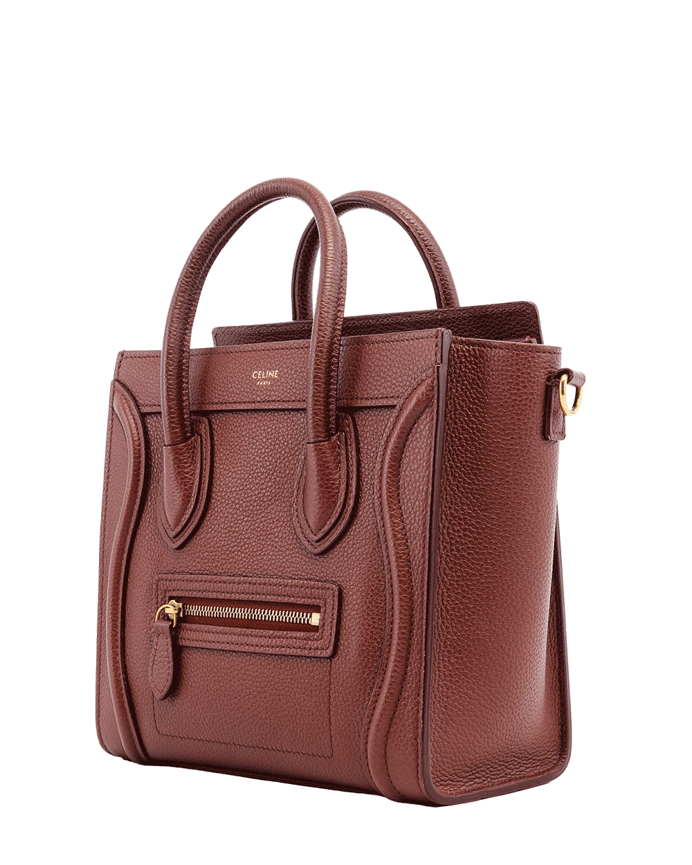 8CELINE LUGGAGE NANO RED BURGUNDY CALF GHW S AT 4119 S SL 4149 1777