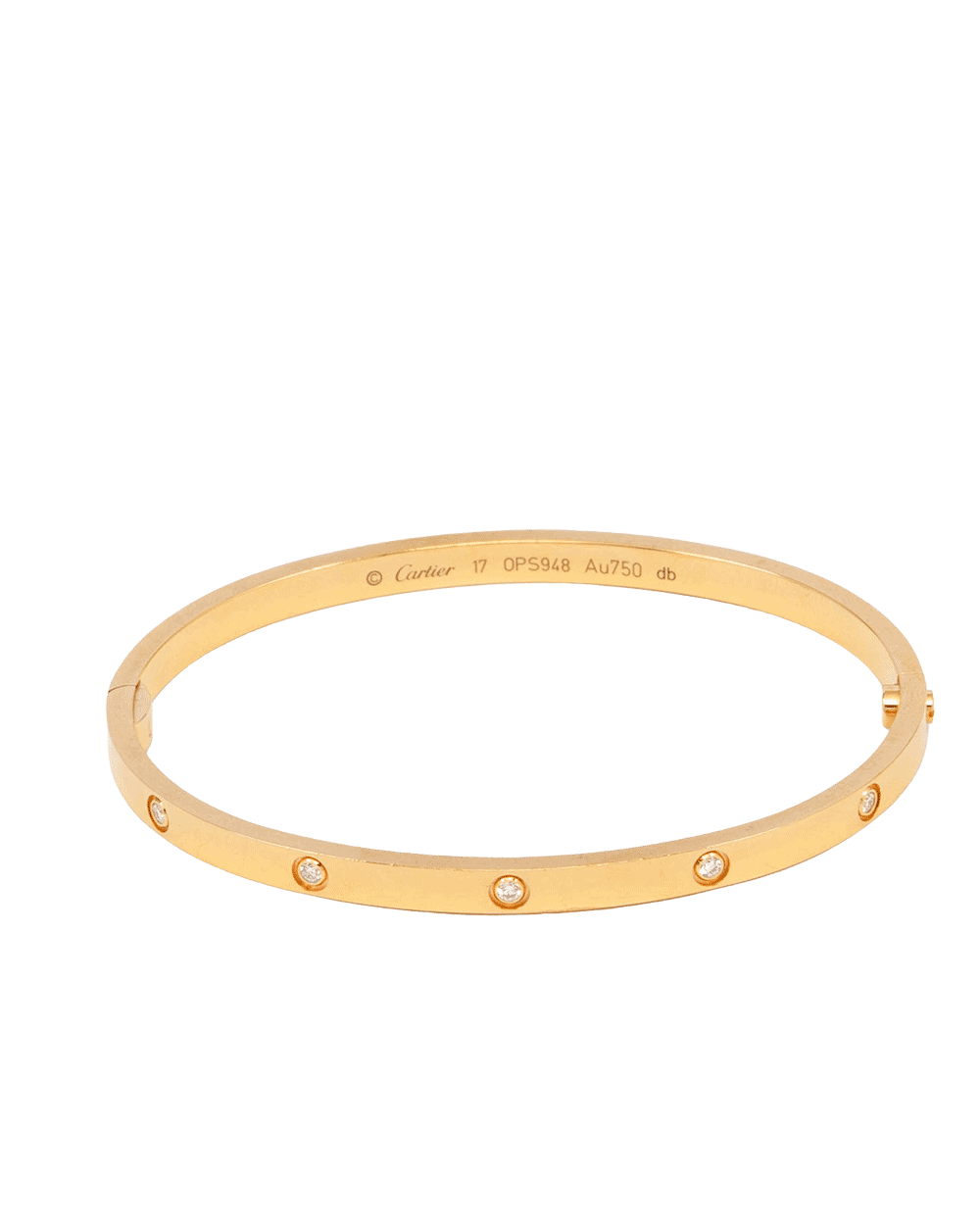9 CARTIER LOVE BRACELET 10 DIAMOND 17 PINK GOLD OPS948 0972