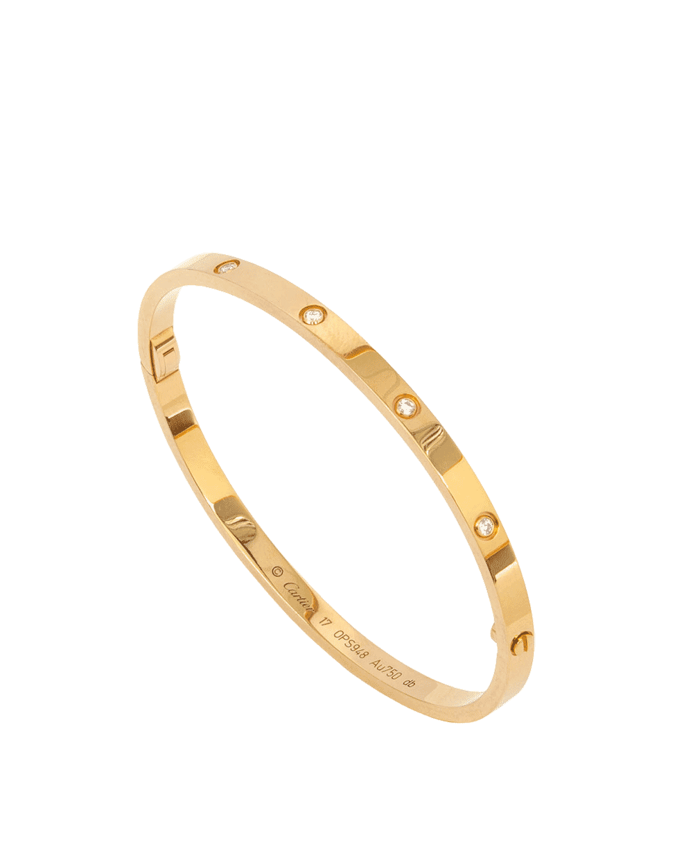 9 CARTIER LOVE BRACELET 10 DIAMOND 17 PINK GOLD OPS948 0976