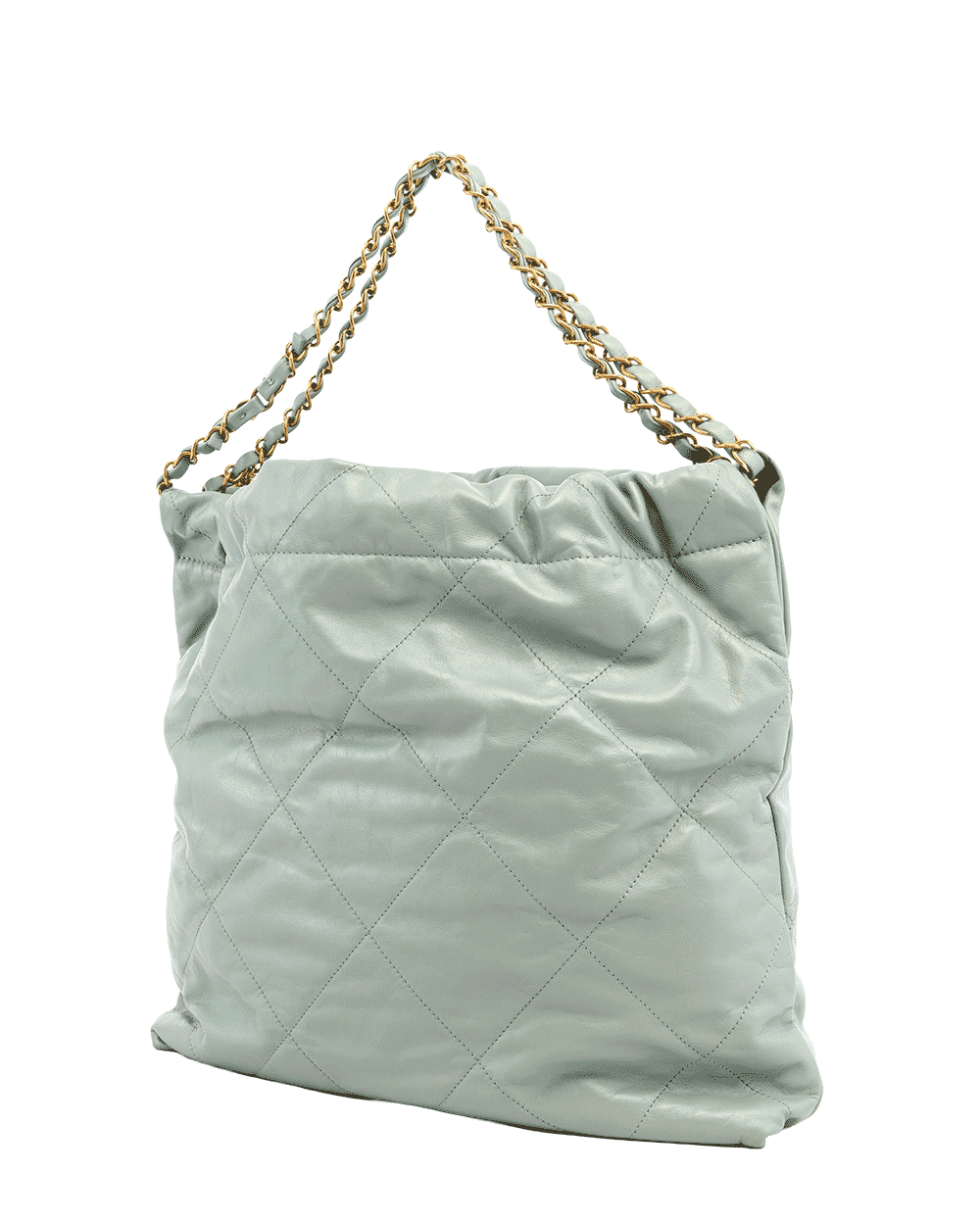 9 CHANEL TOTE 22 SMALL BLUE LAMB GHW NGJJ4864 1647