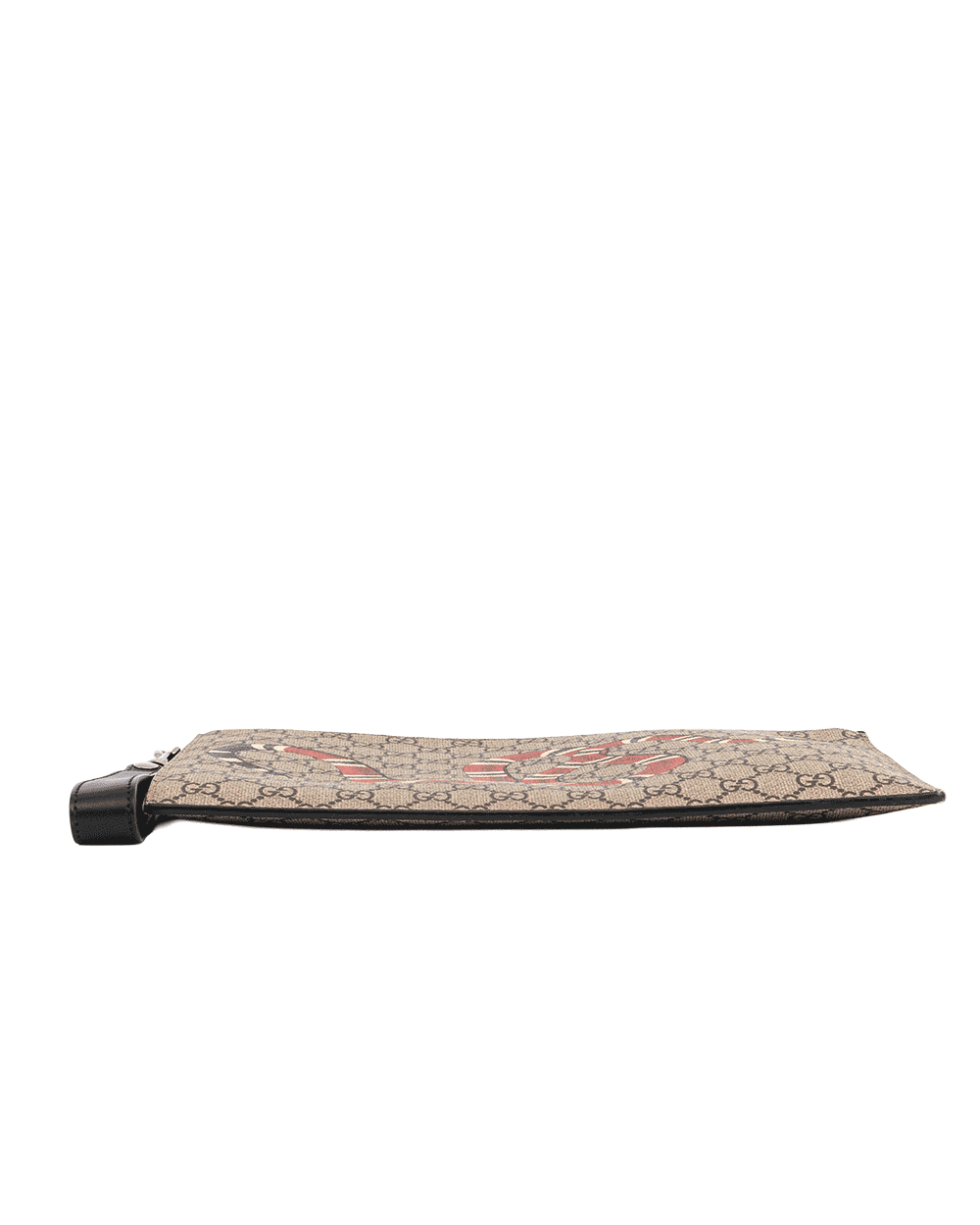 9 GUCCI BESTAIRY CLUTCH WITH KINGSNAKE BROWN GG MONOGRAM CANVAS SHW 473904 2149 0193