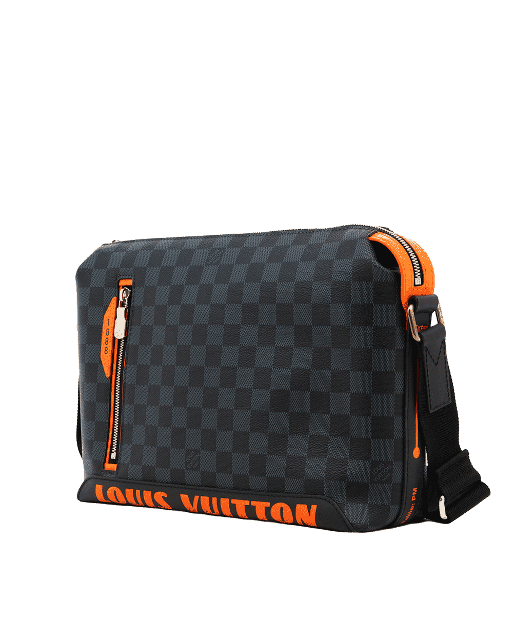 96LV DISCOVERY MESSENGER PM GRAPHITE DAMIER CANVAS GHW MICROCHIP 1559