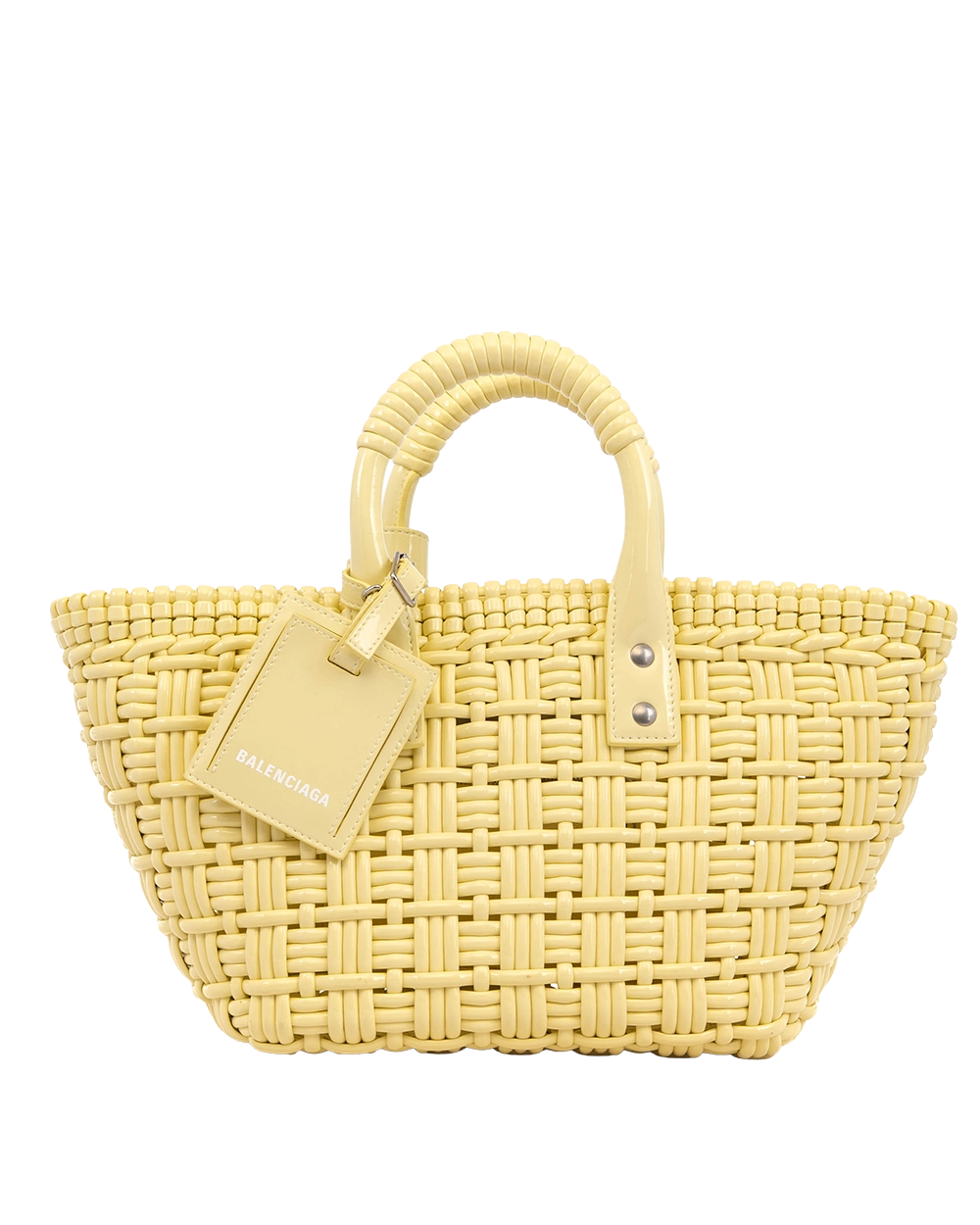 BALENCIAGA BRISTRO XS BASKET TOTE YELLOW CALF 671342 7408 Q 002123 43417