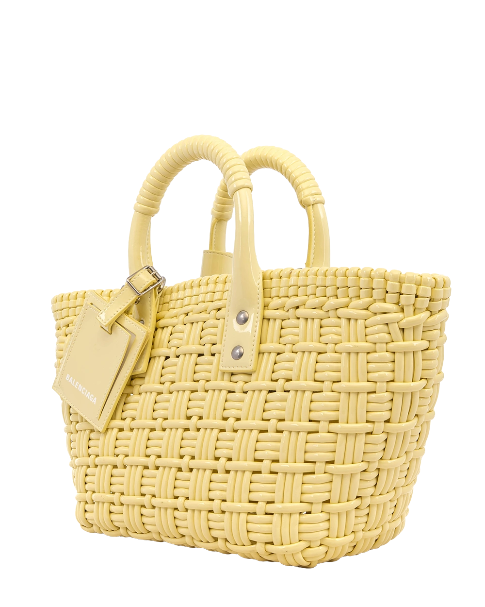BALENCIAGA BRISTRO XS BASKET TOTE YELLOW CALF 671342 7408 Q 002123 43418
