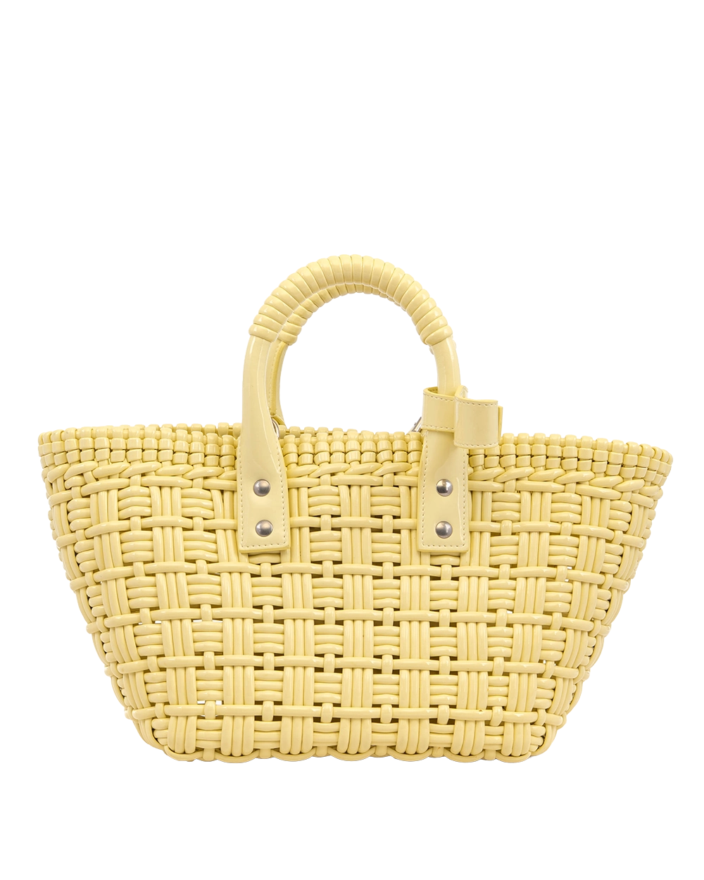 BALENCIAGA BRISTRO XS BASKET TOTE YELLOW CALF 671342 7408 Q 002123 43420