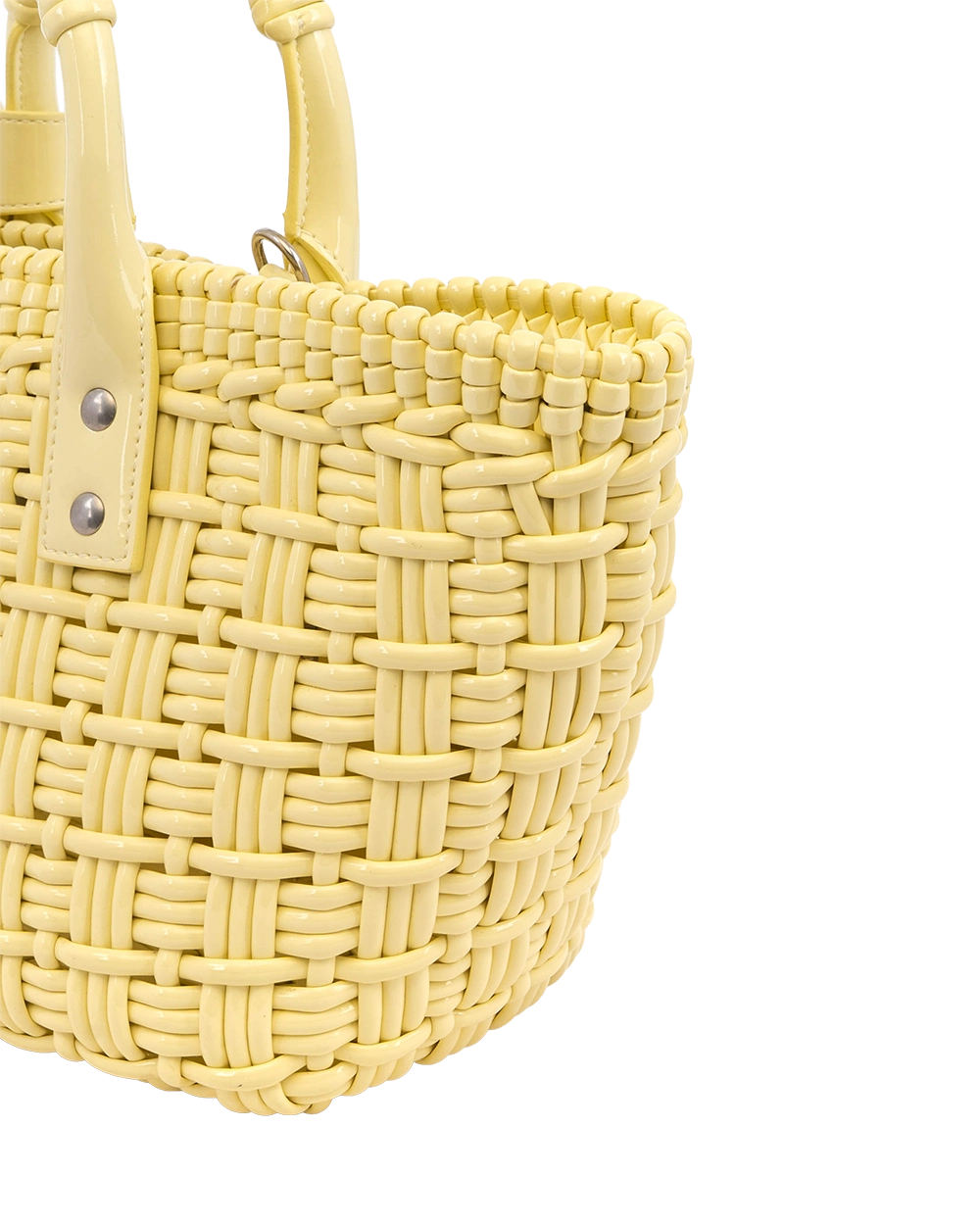 BALENCIAGA BRISTRO XS BASKET TOTE YELLOW CALF 671342 7408 Q 002123 43425