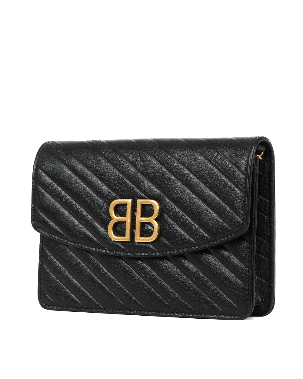 BALENCIAGA Bb CHAIN BAG BLACK CALF GHW 0214