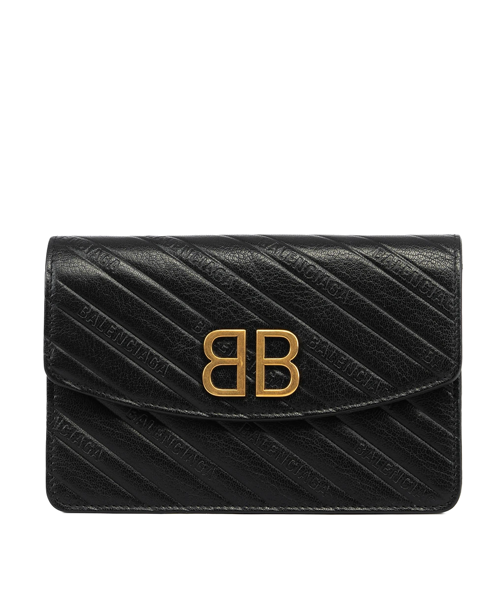 BALENCIAGA Bb CHAIN BAG BLACK CALF GHW 0215