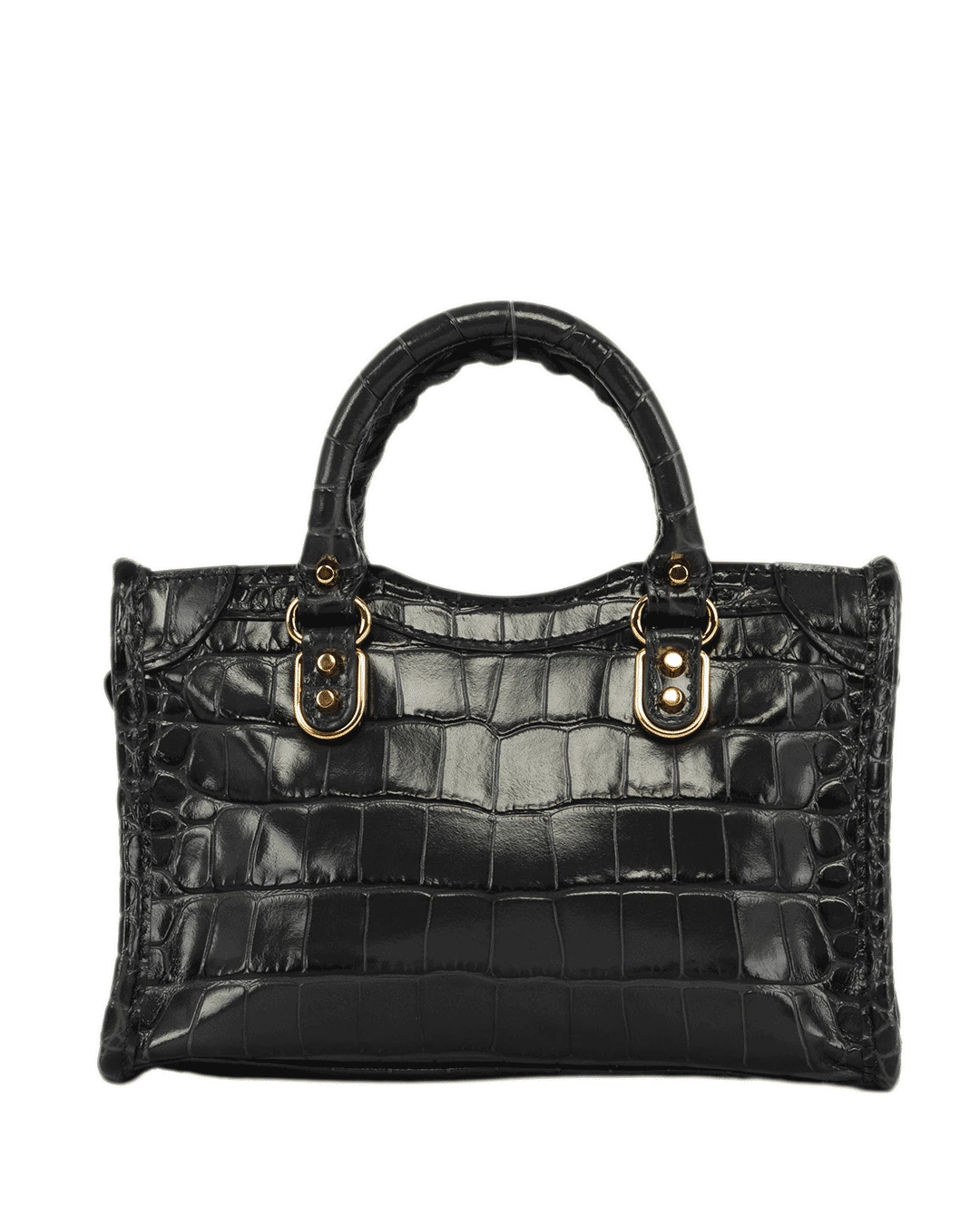 BALENCIAGA CITY EDGE MINI GREEN CROC EMBOSSED GHW 505982 1300 P 635269 2111