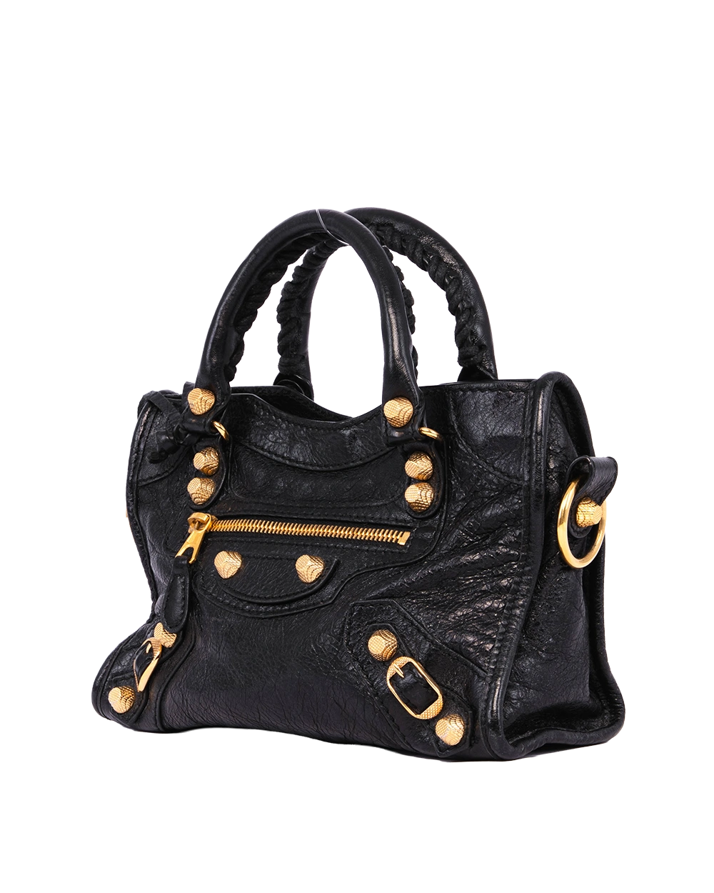 BALENCIAGA CITY GIANT MINI BLACK CALF GHW 309544 1000 E 535269 21175