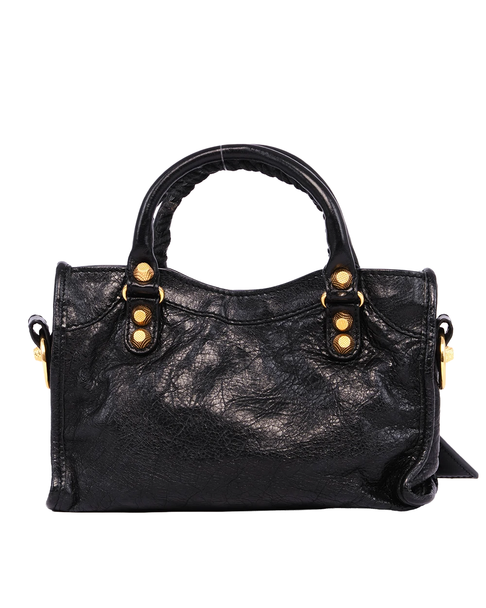 BALENCIAGA CITY GIANT MINI BLACK CALF GHW 309544 1000 E 535269 21177