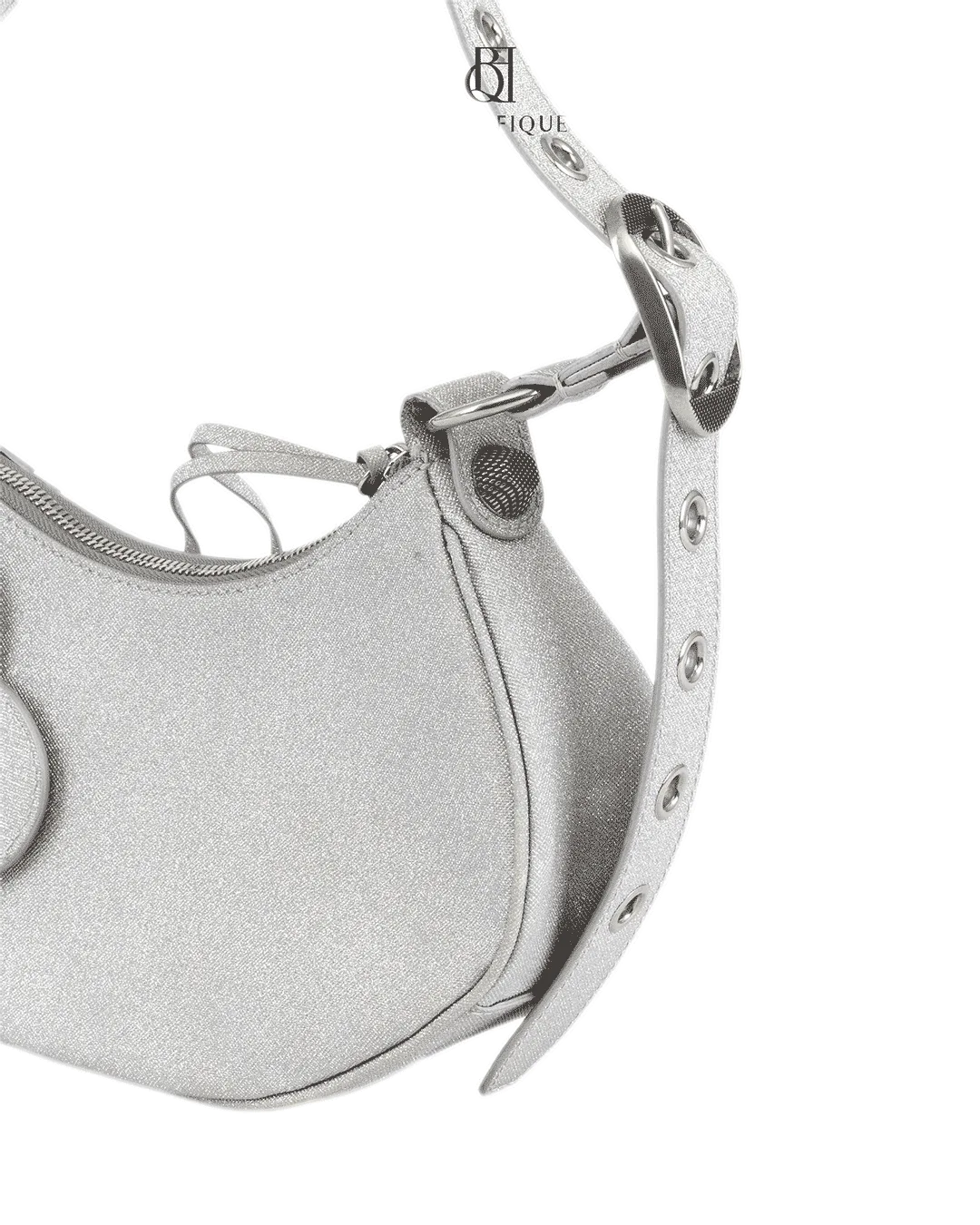BALENCIAGA LE CAGOLE XS GRAY DENIM SHW 671300 8110 P 528147 3973