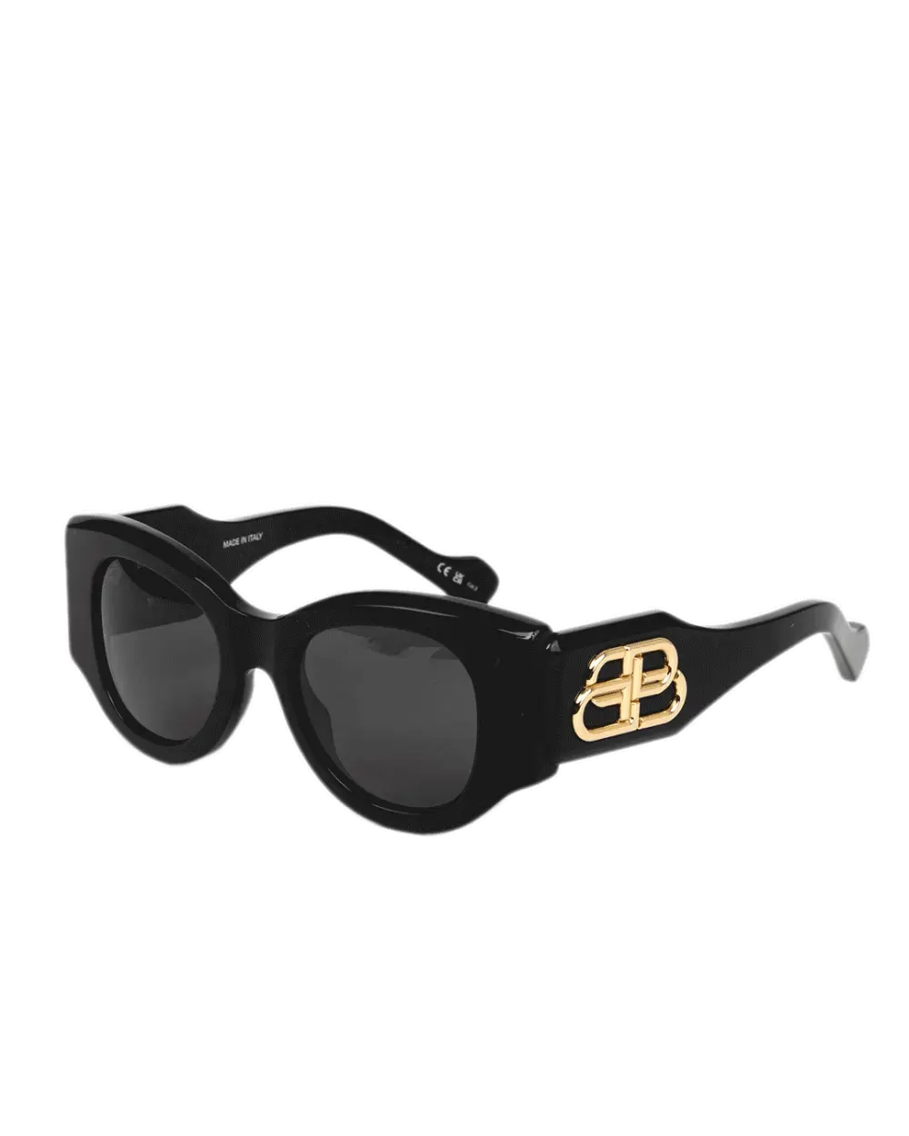 BALENCIAGA OVERSIZED SUNGLASSES BLACK GHW B0ZE313710 0544