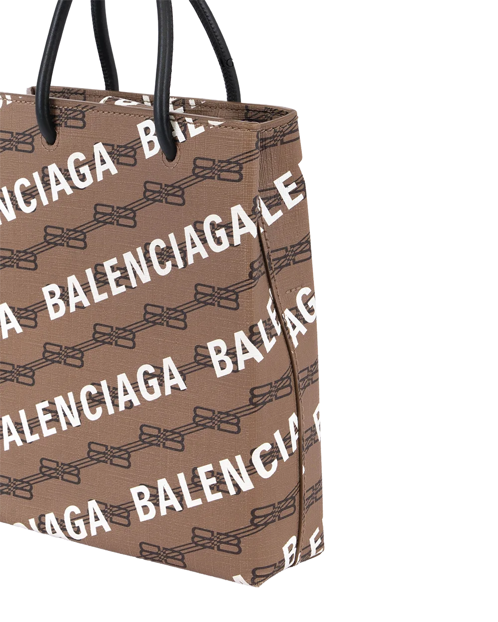 BALENCIAGA SHOPPING TOTE MINI BROWN BB MONOGRAM CANVAS GHW 693805 2769 P 493075 1212