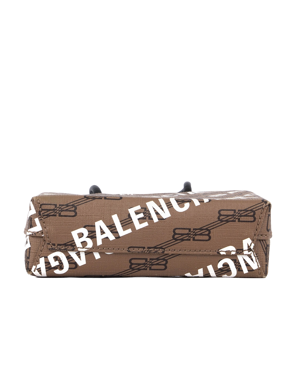BALENCIAGA SHOPPING TOTE MINI BROWN BB MONOGRAM CANVAS GHW 693805 2769 P 493075 1213
