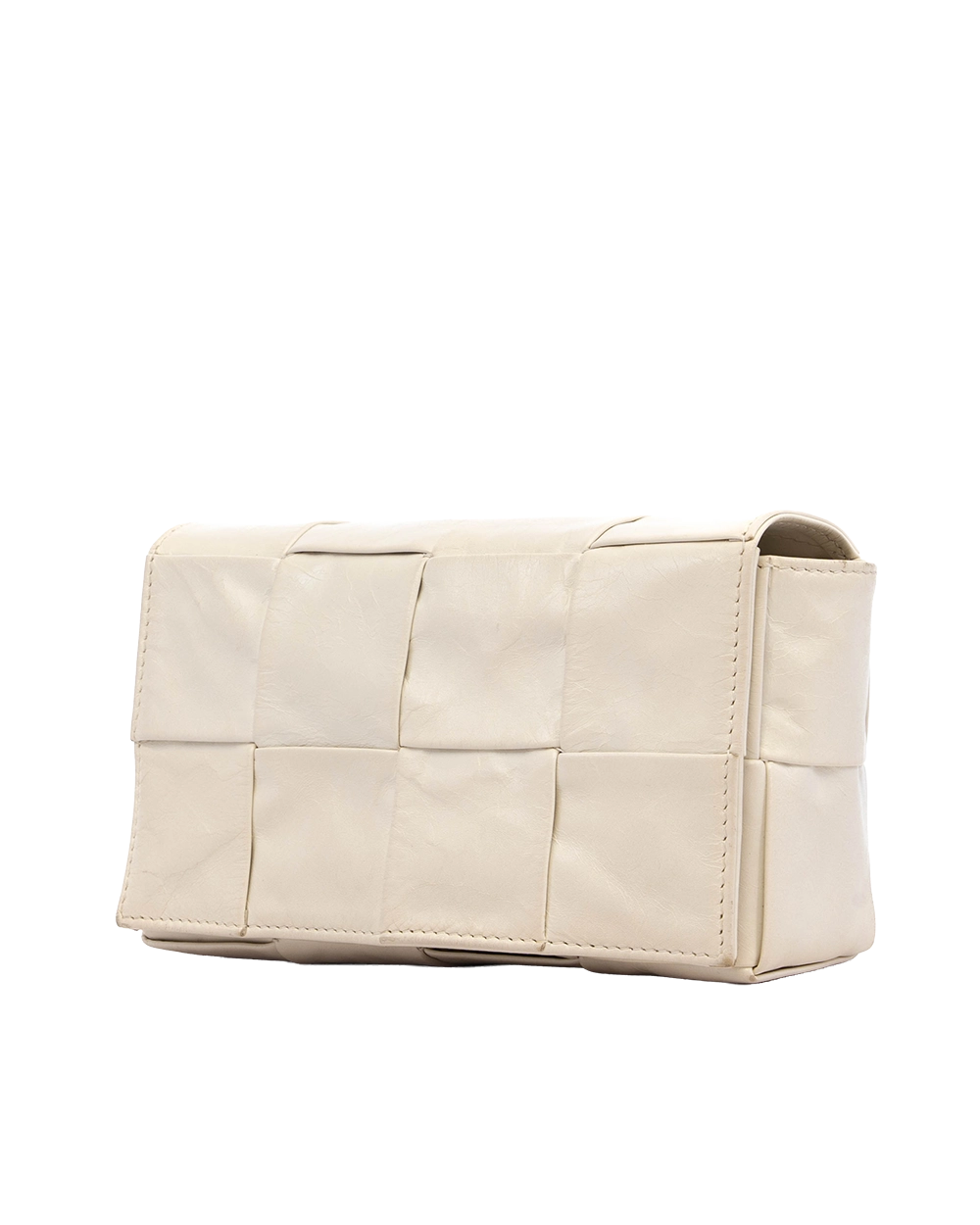 BOTTEGA CLASSIC CASSETTE CROSSBODY WHITE CALF SHW P02335888R 4276