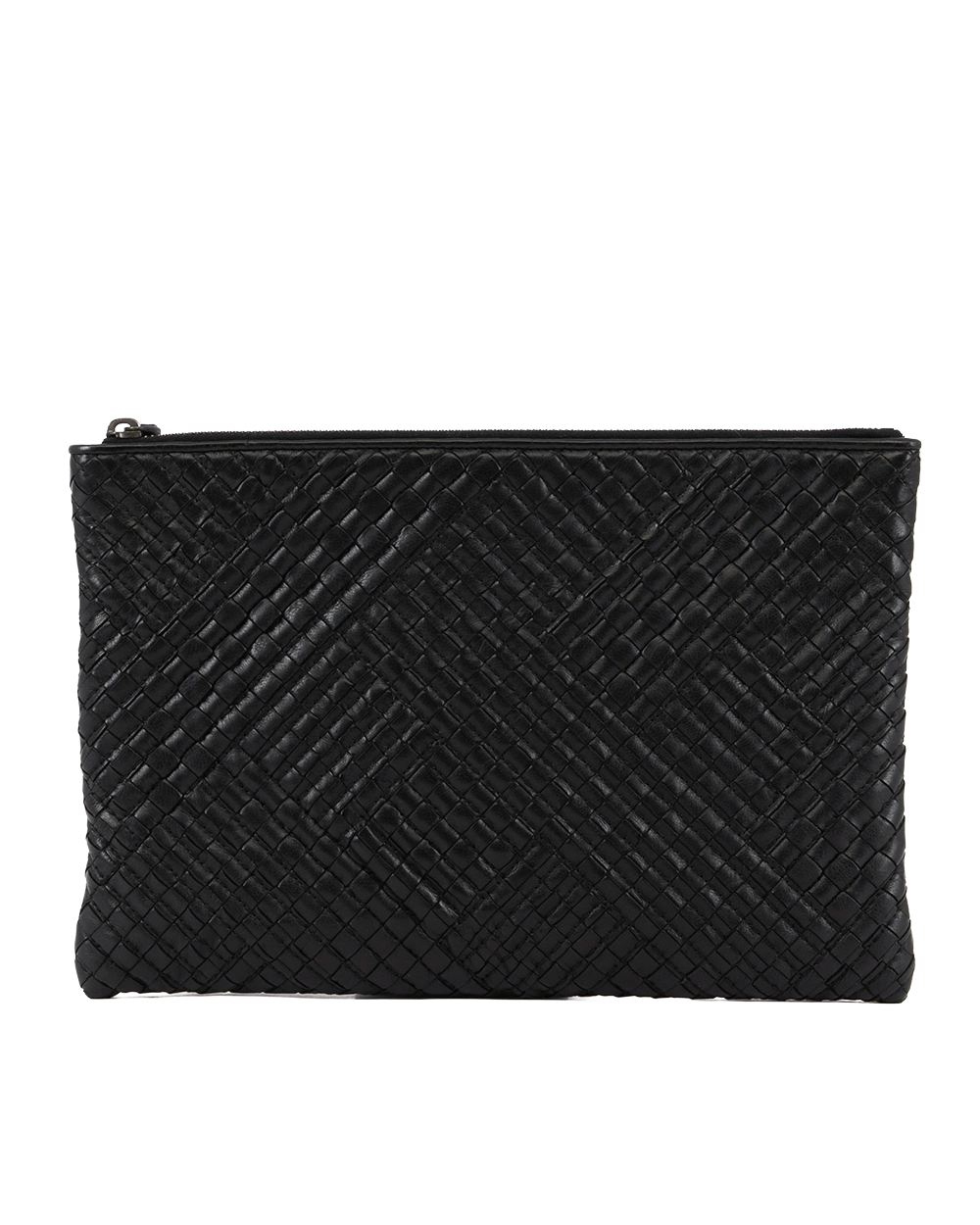 BOTTEGA FLAP POUCH BLACK CALF SHW B06451968B 0448
