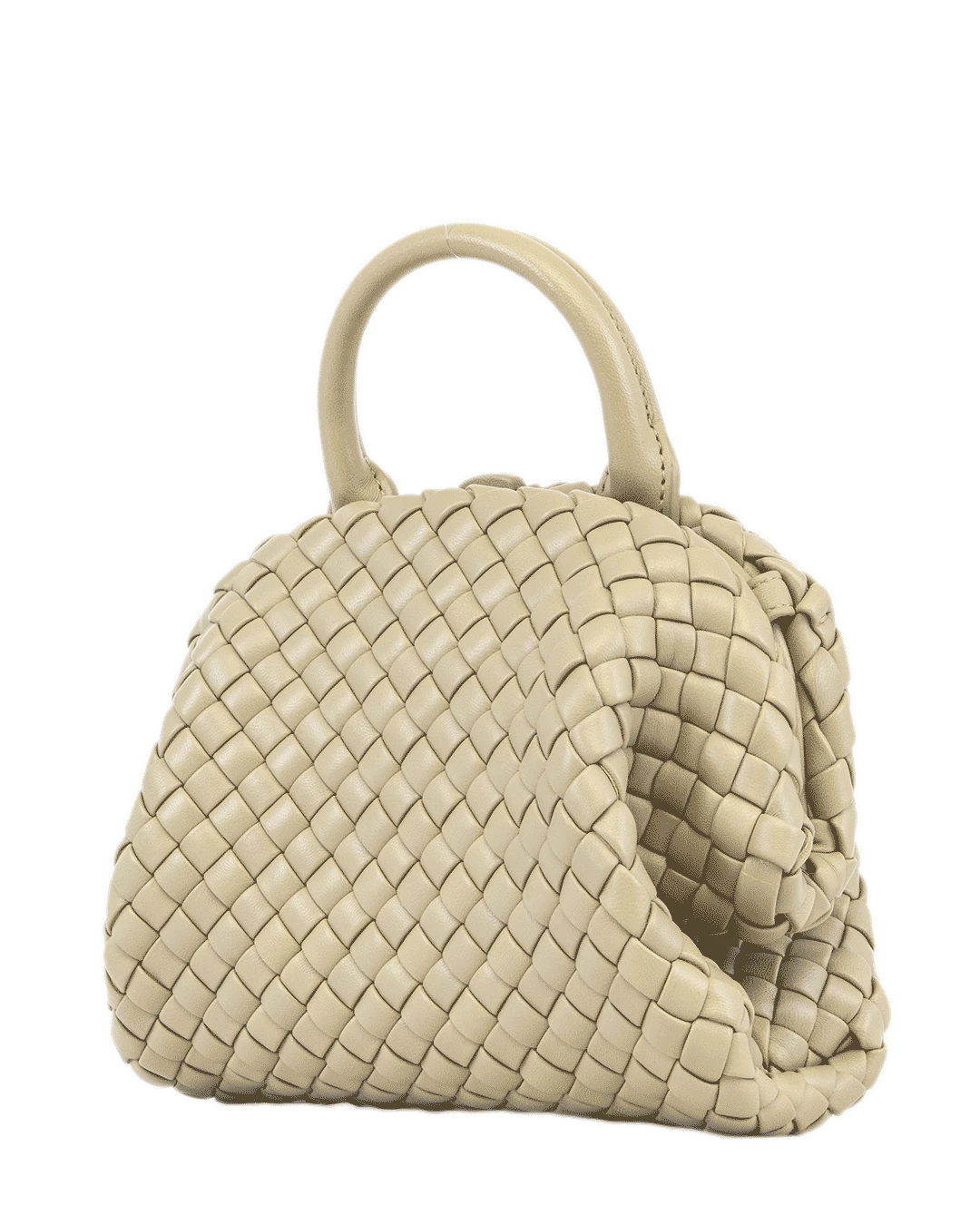 BOTTEGA INTRECCIATO TOP HANDLE MINI KHAKI CALF GHW P02593226H 3250