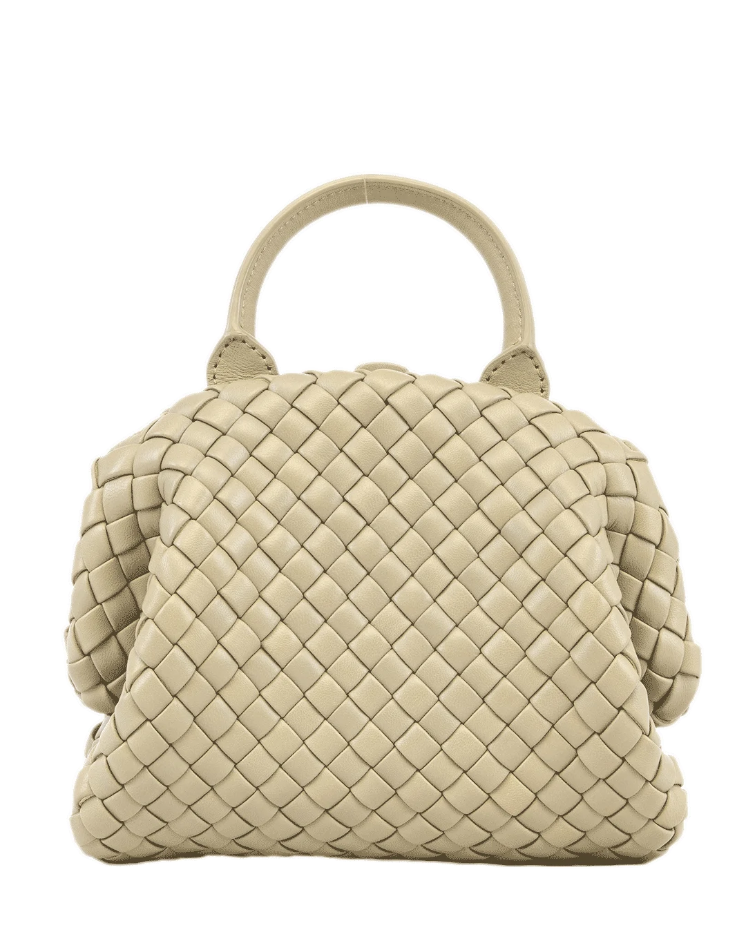 BOTTEGA INTRECCIATO TOP HANDLE MINI KHAKI CALF GHW P02593226H 3252