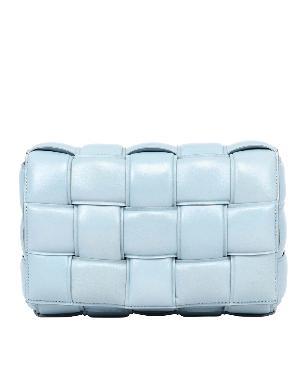 BOTTEGA PADDED CASSETTE CROSSBODY SKY BLUE LAMB GHW B08882965K 0101