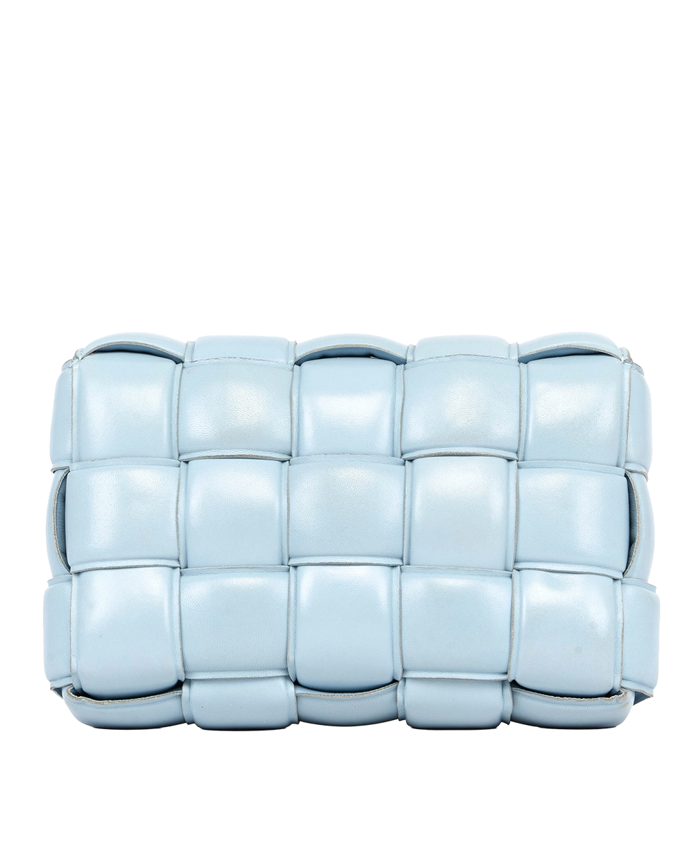 BOTTEGA PADDED CASSETTE CROSSBODY SKY BLUE LAMB GHW B08882965K 0104