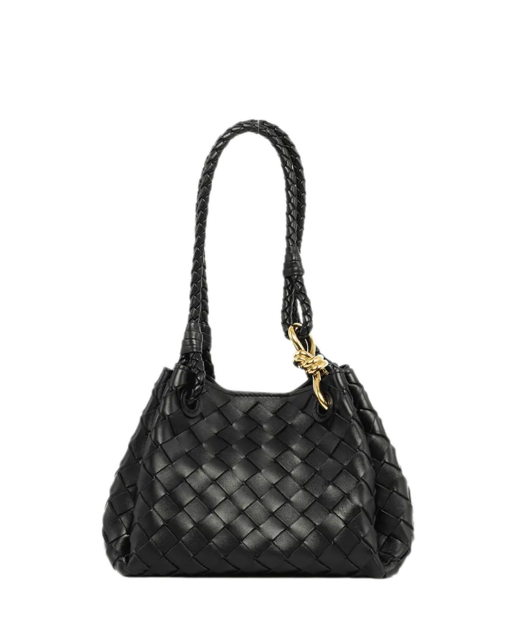 BOTTEGA PARACHUTE SMALL BLACK CALF GHW 0173