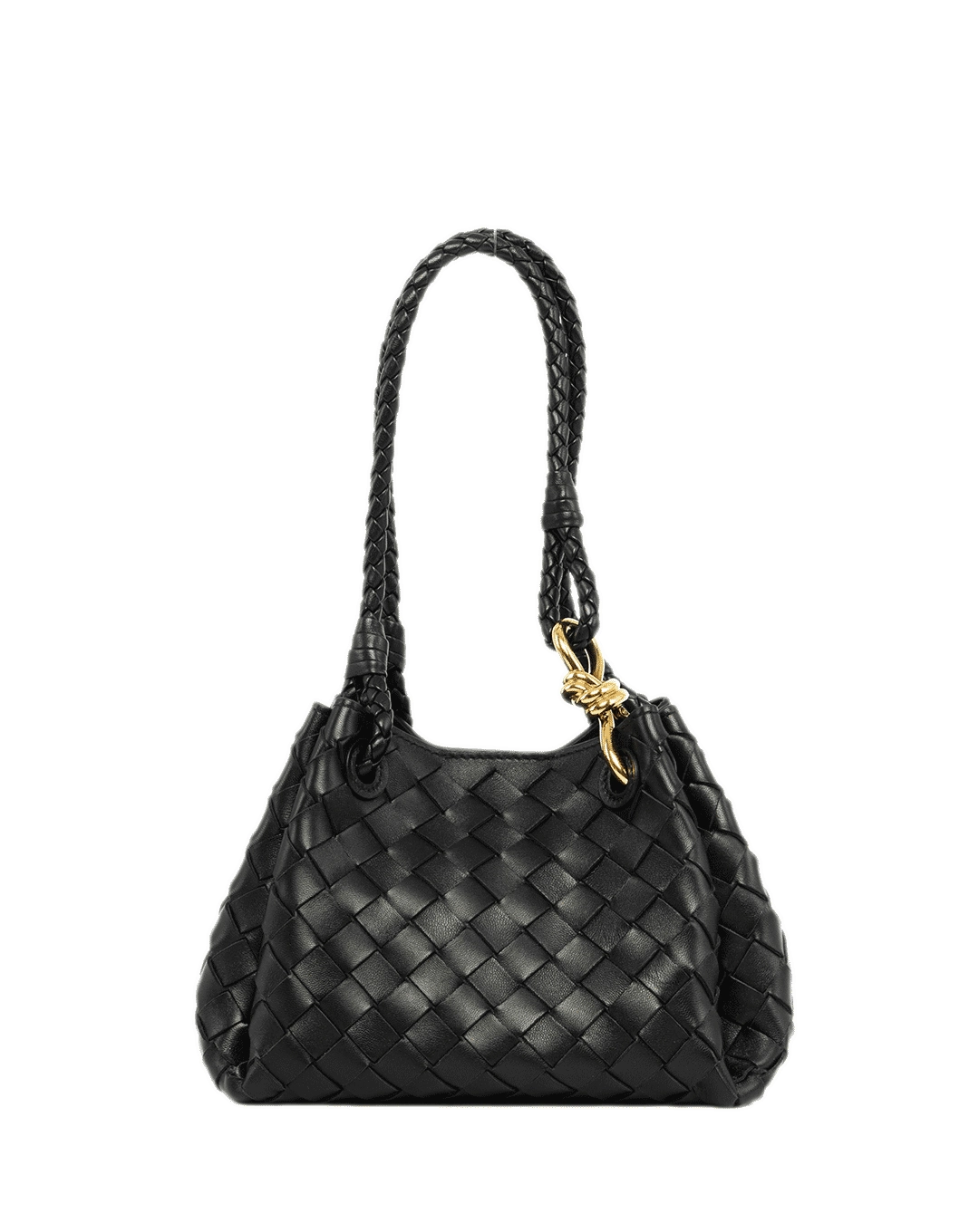 BOTTEGA PARACHUTE SMALL BLACK CALF GHW 0173