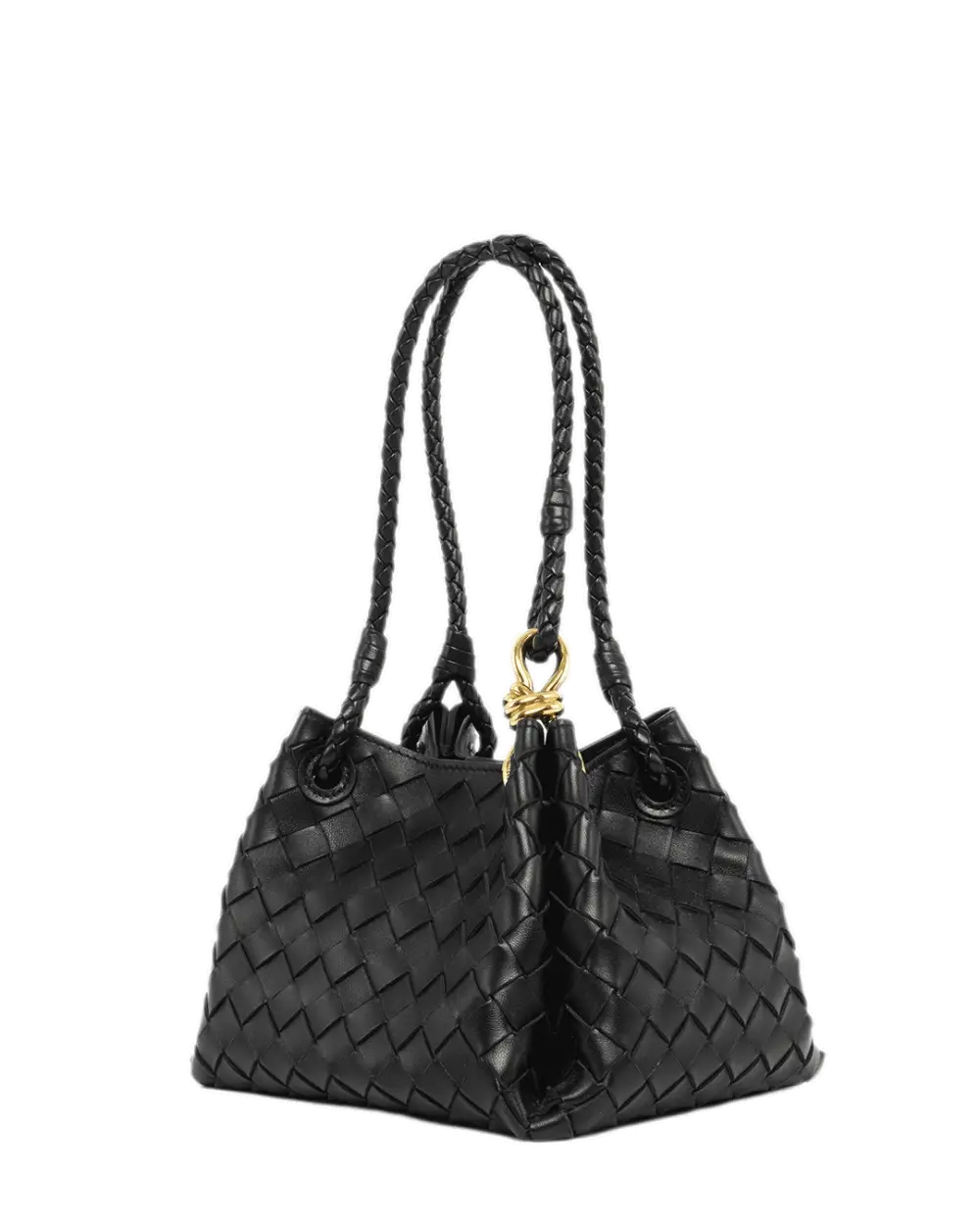 BOTTEGA PARACHUTE SMALL BLACK CALF GHW 0174