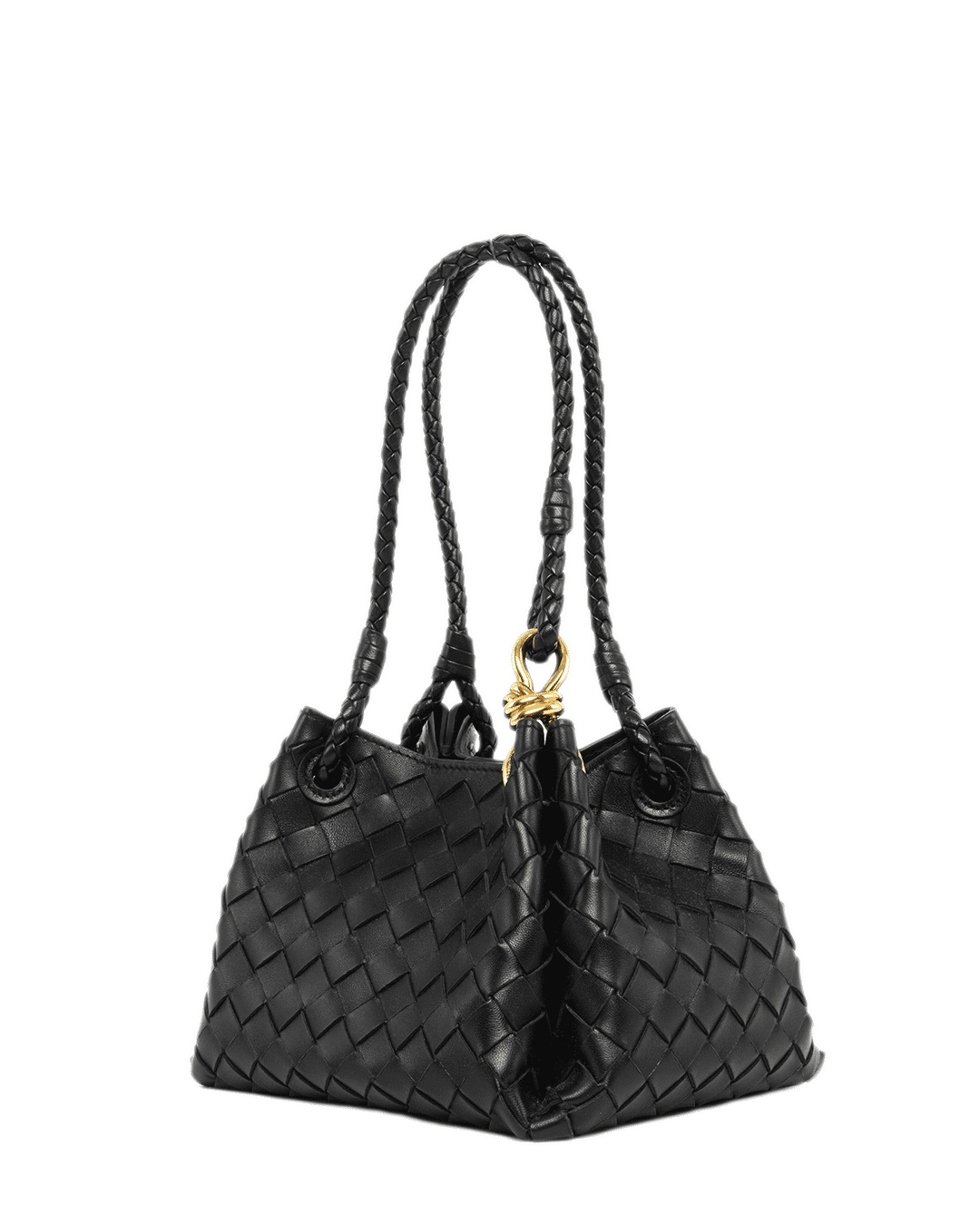 BOTTEGA PARACHUTE SMALL BLACK CALF GHW 0174