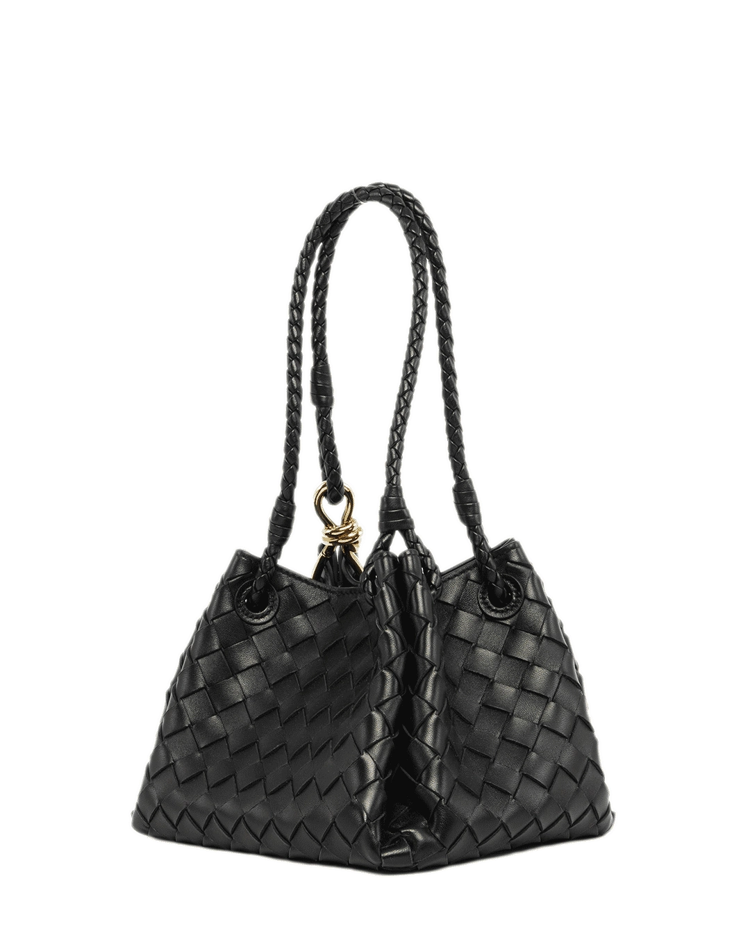 BOTTEGA PARACHUTE SMALL BLACK CALF GHW 0175