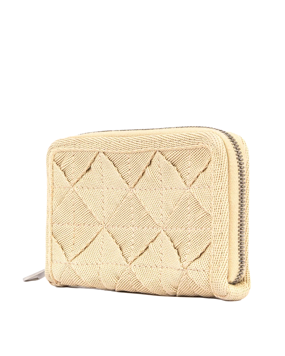 BOTTEGA ZIPPY WALLET MEDIUM BEIGE CANVAS SHW 0623