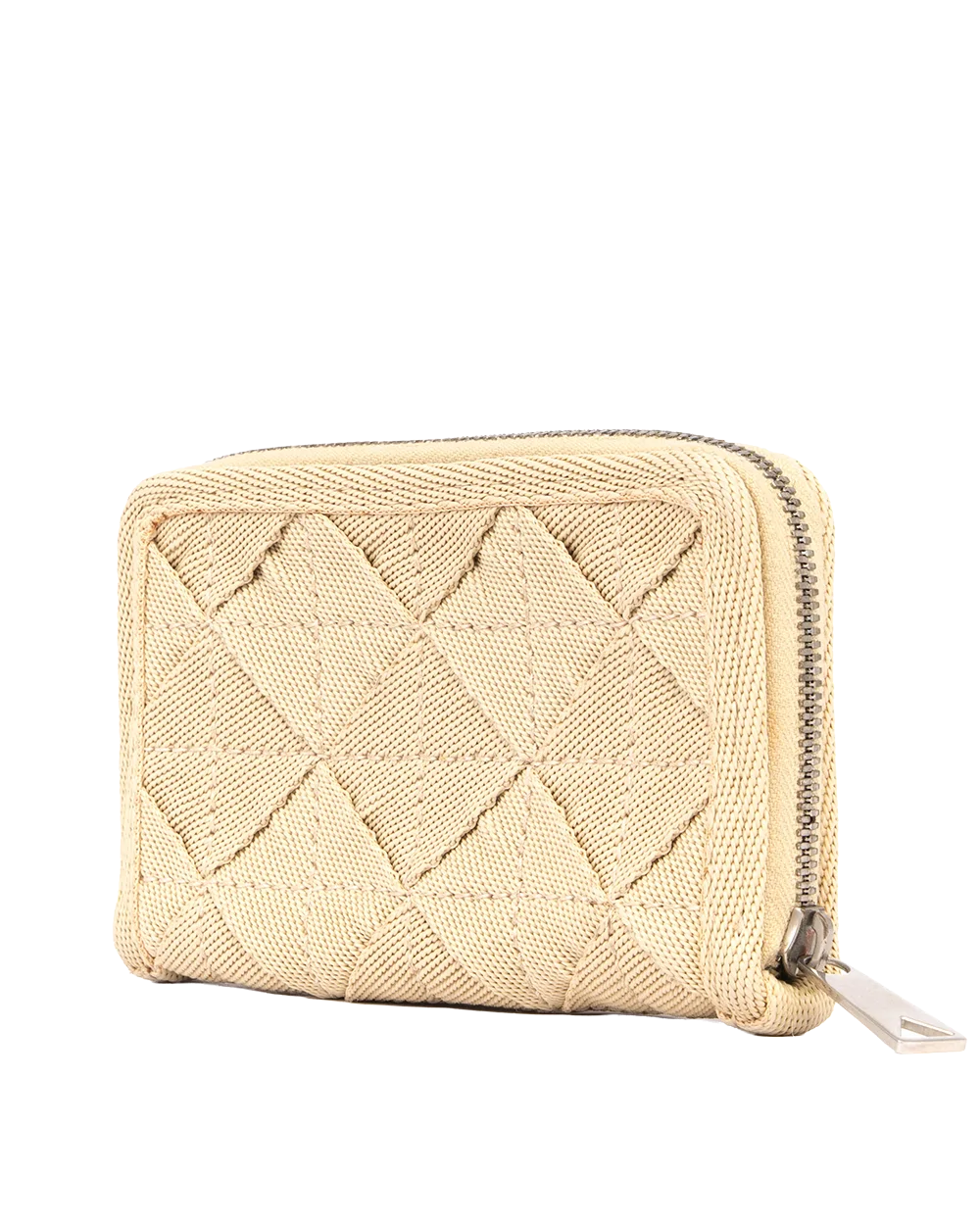BOTTEGA ZIPPY WALLET MEDIUM BEIGE CANVAS SHW 0624