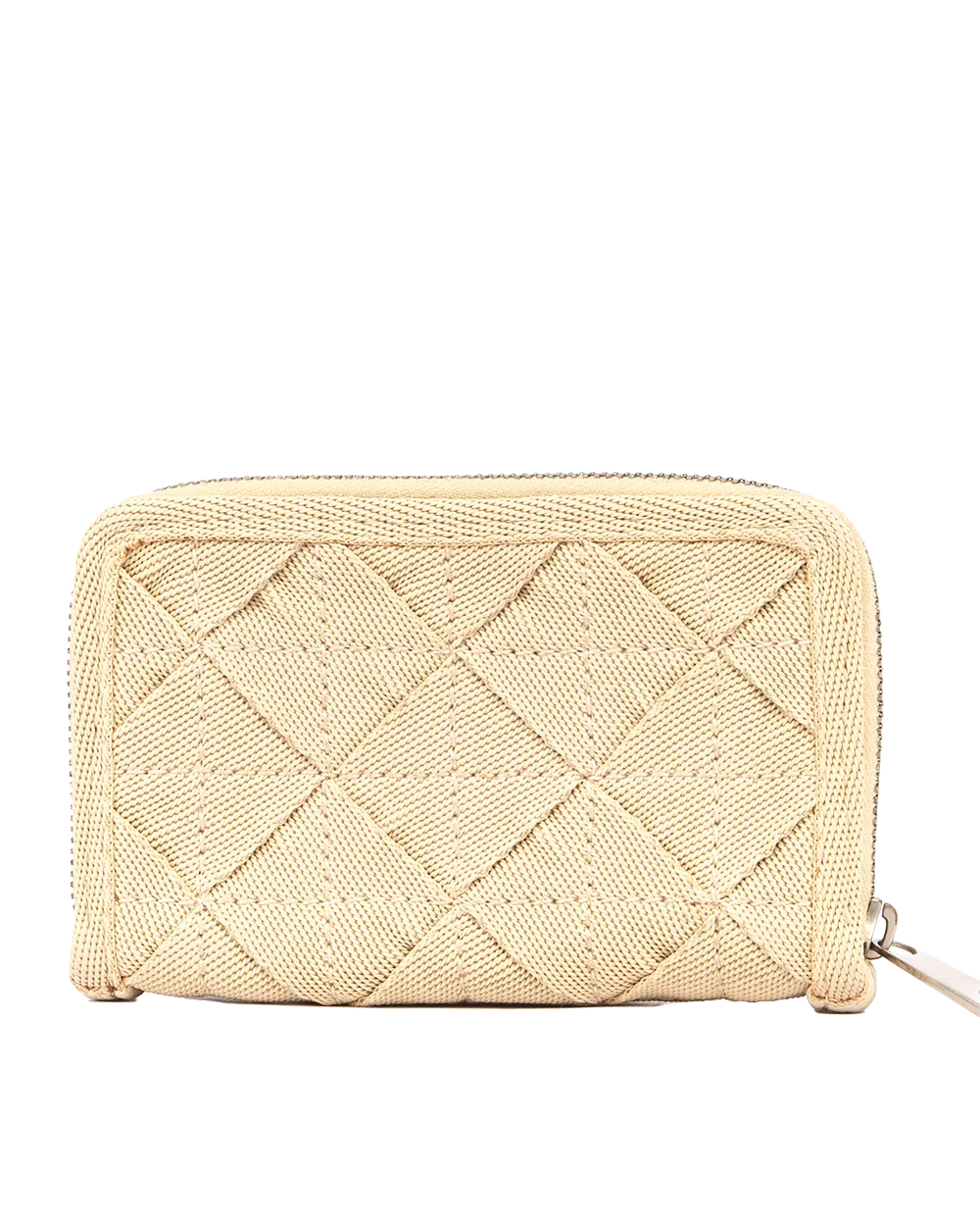 BOTTEGA ZIPPY WALLET MEDIUM BEIGE CANVAS SHW 0625